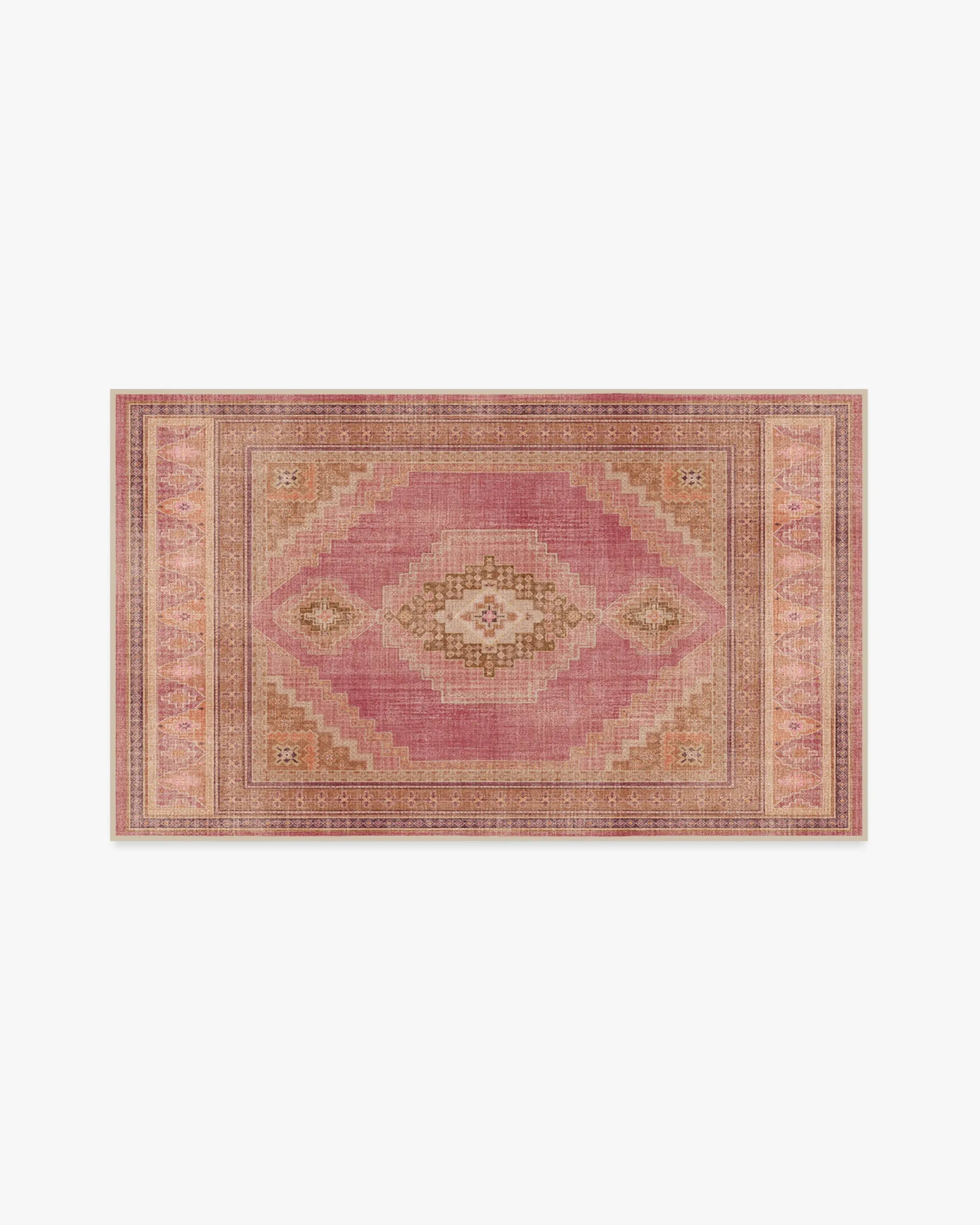 Small Machine Washable Area Rug - Pink