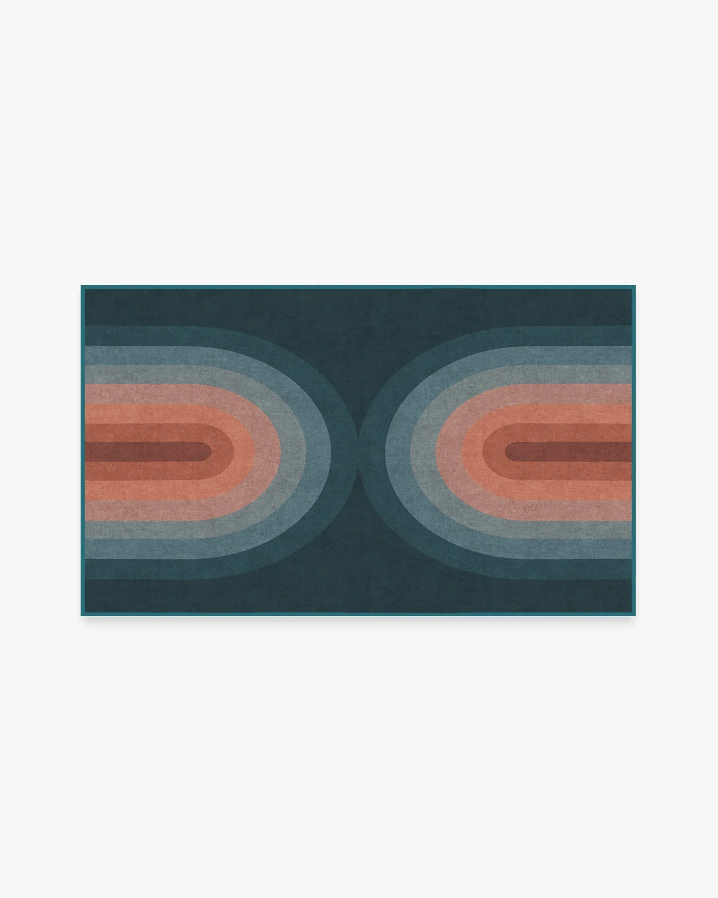 Small Machine Washable Area Rug - Teal