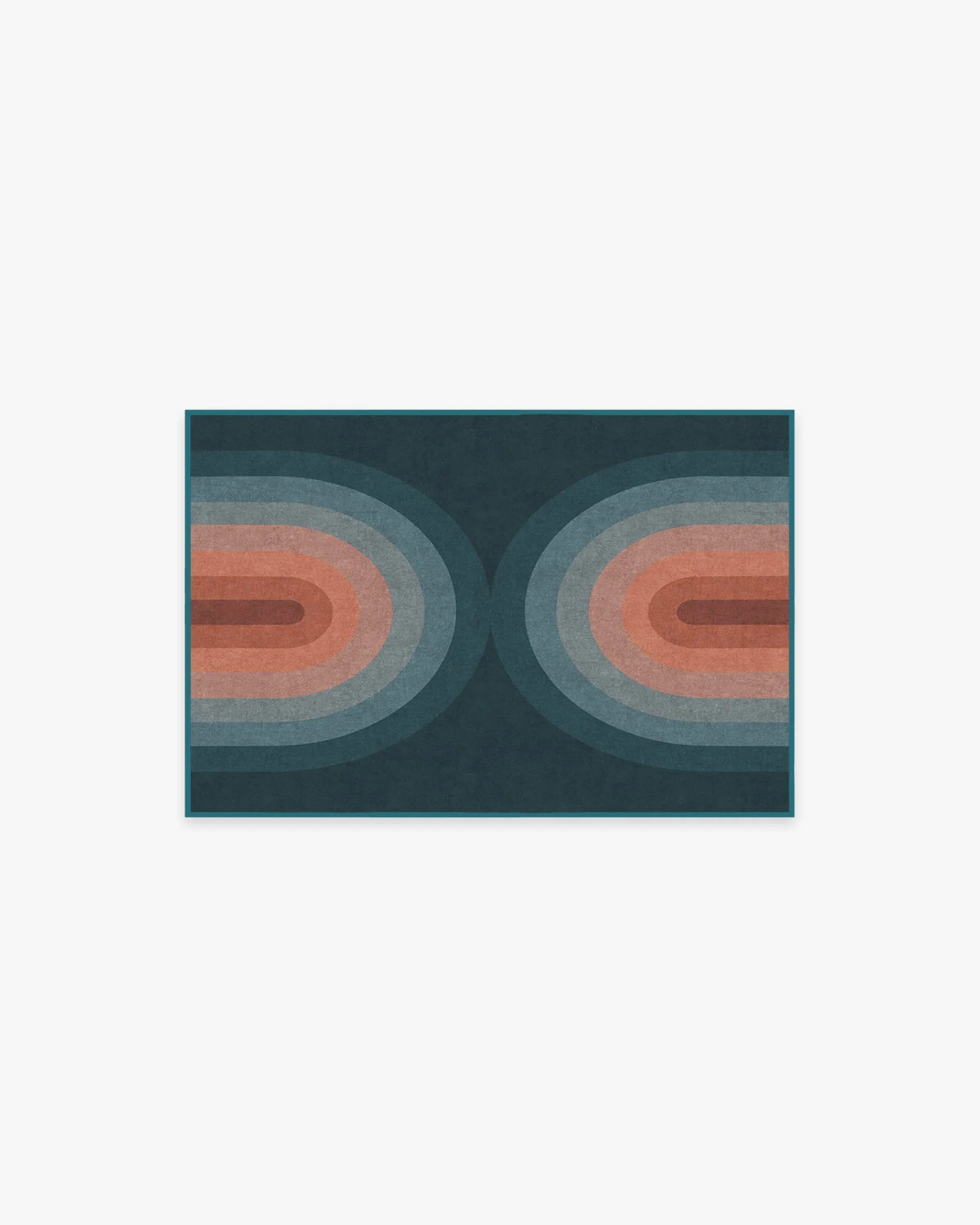 Small Machine Washable Area Rug - Teal image