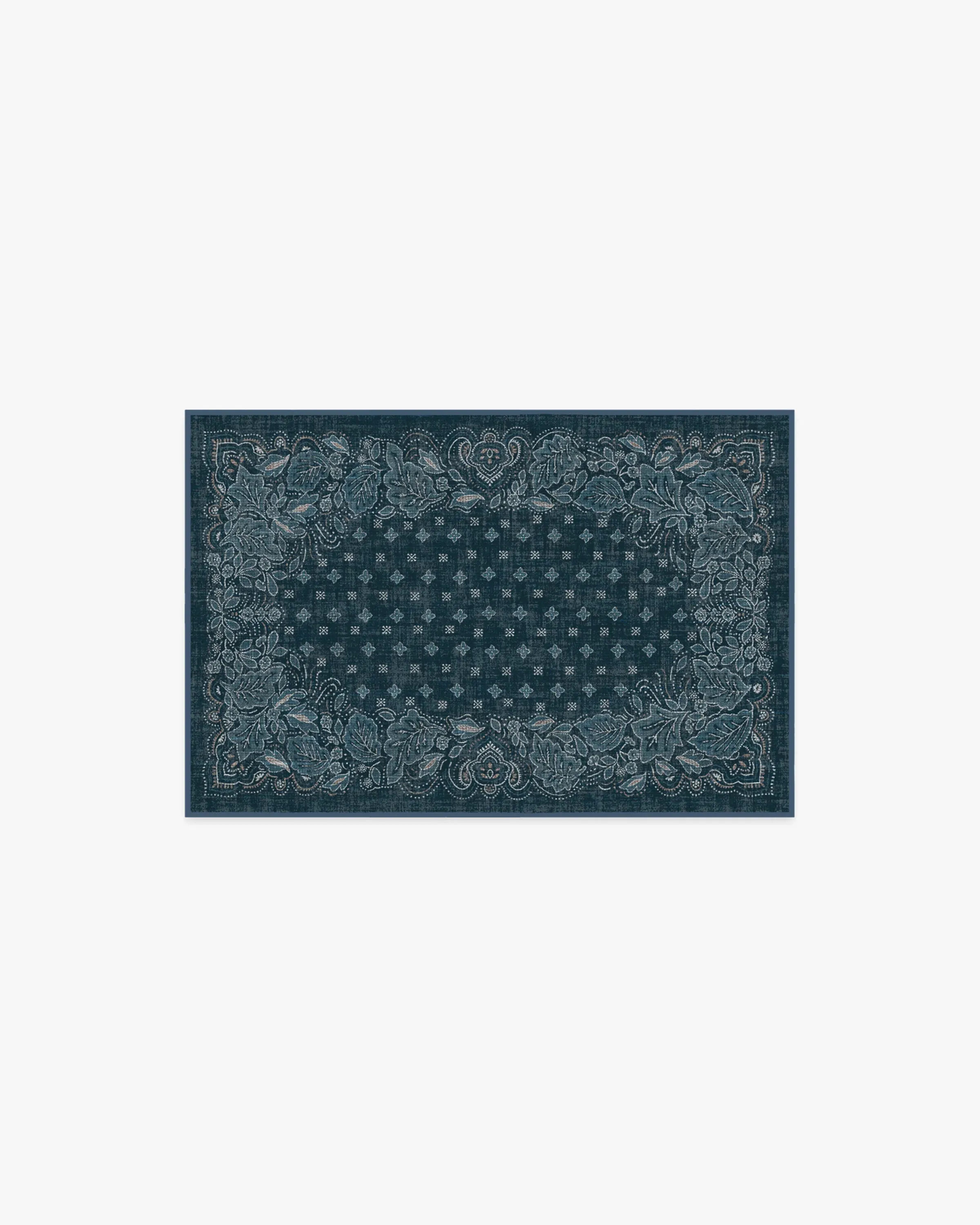 Small Machine Washable Rug - Blue, Flatwoven image