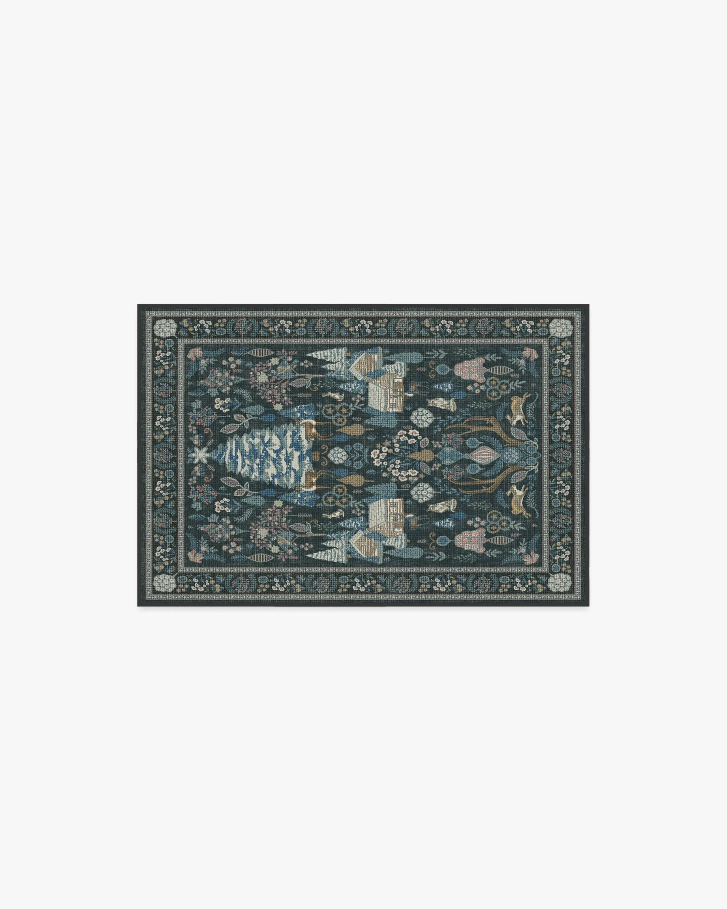 Small Machine Washable Rug - Blue, Multicolor image