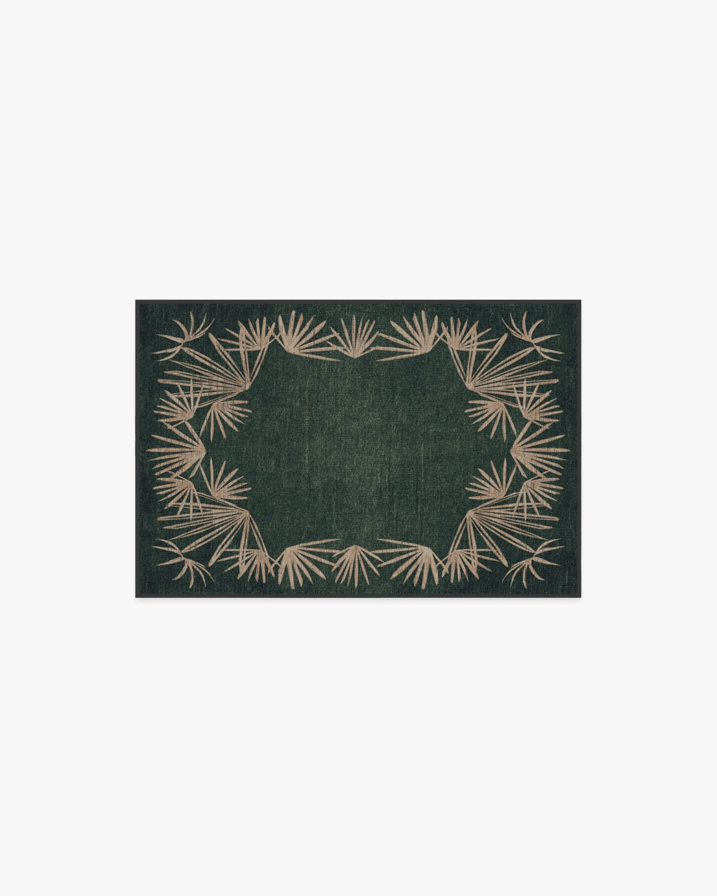 Small Machine Washable Rug - Green, Flatwoven image