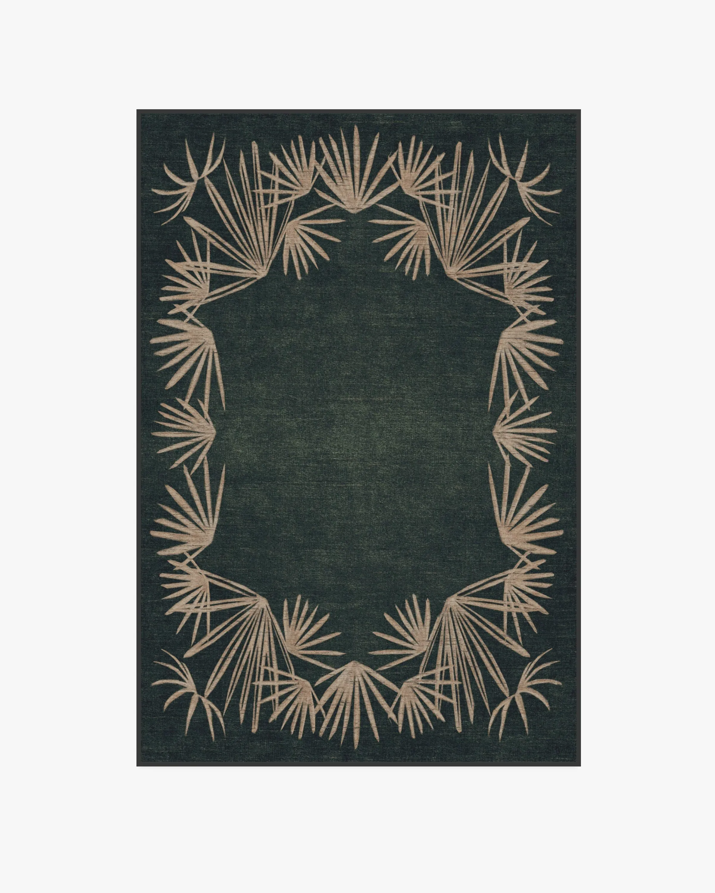 Small Machine Washable Rug - Green, Flatwoven