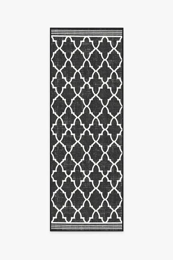 Small Runner Rug Machine Washable - Black