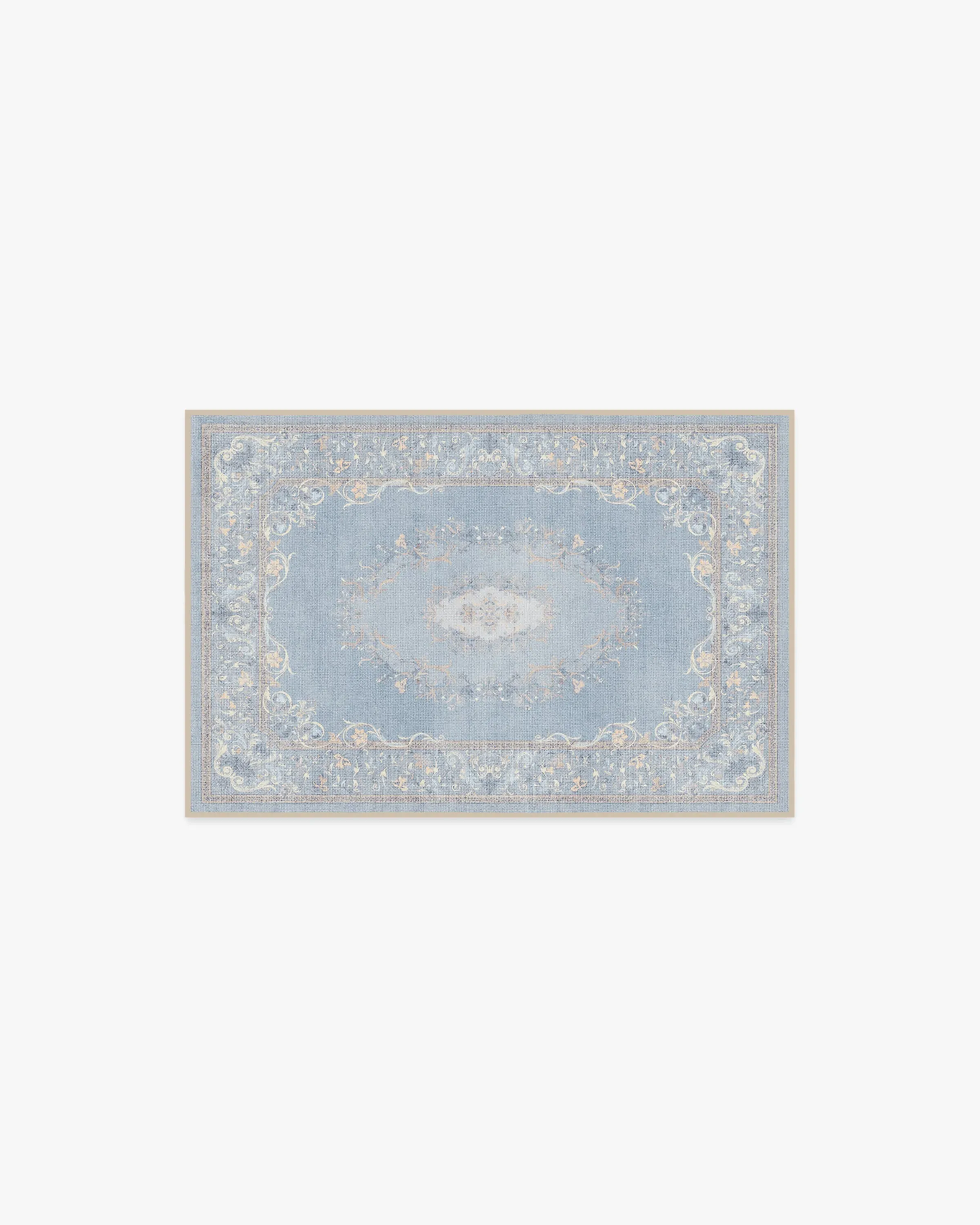 Small Washable Area Rug - Blue, Flatwoven image