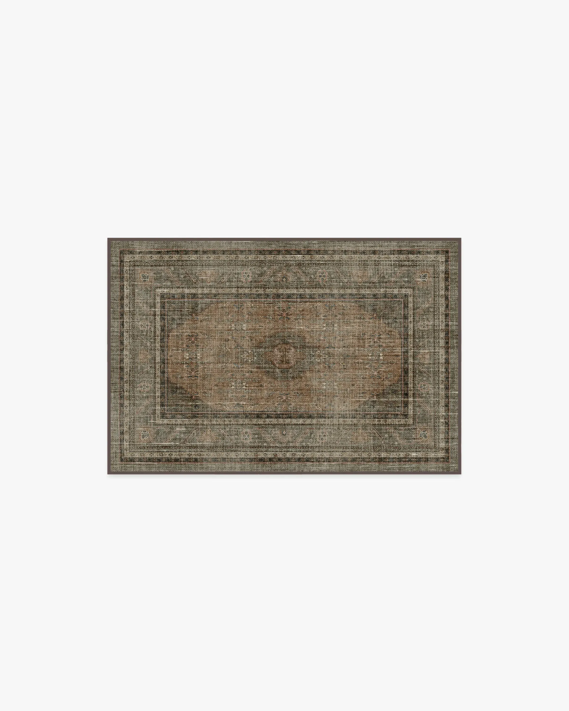 Small Washable Area Rug - Brown, Flatwoven image