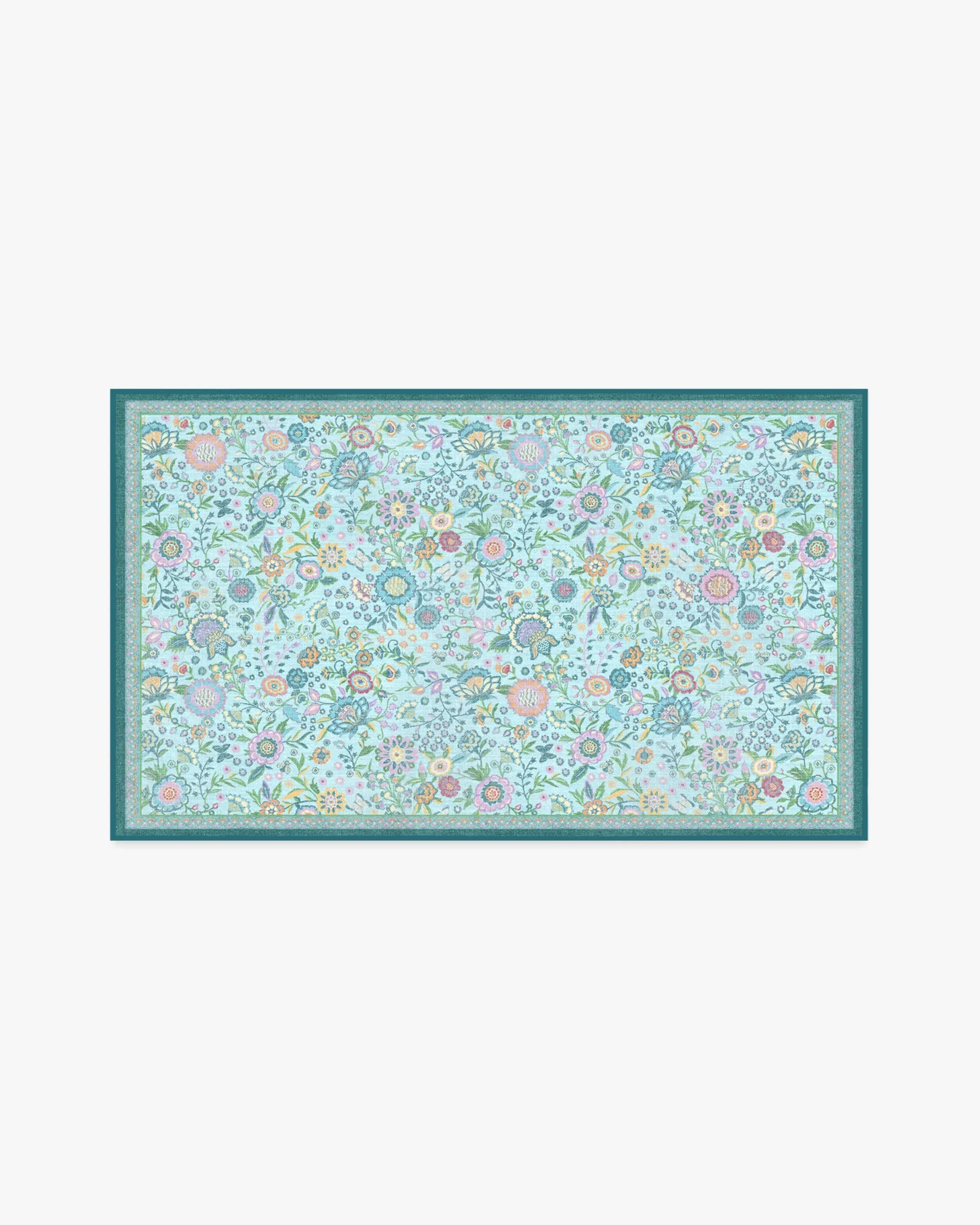 Small Washable Area Rug - Multicolour