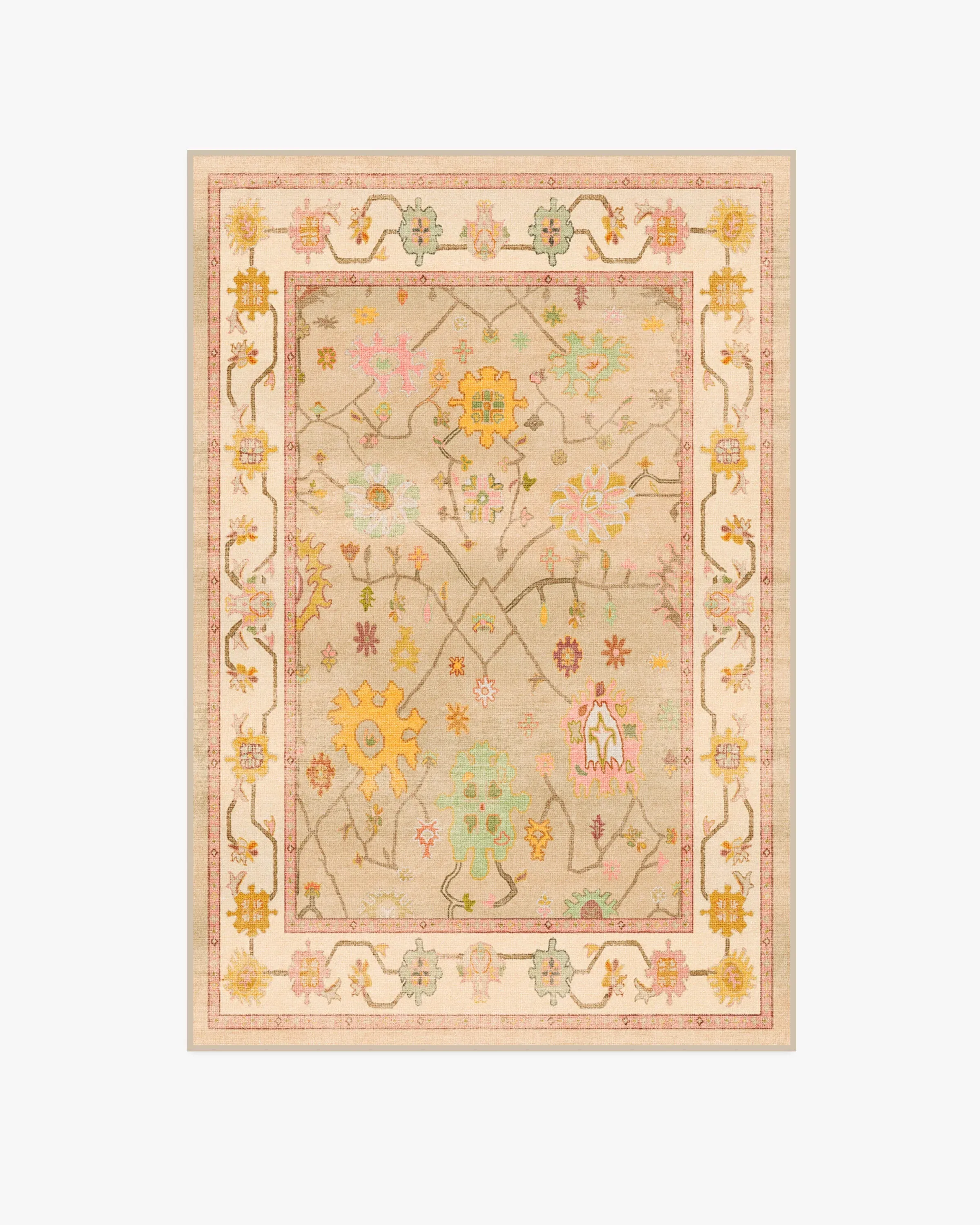 Small Washable Area Rug - Neutral, Flatwoven