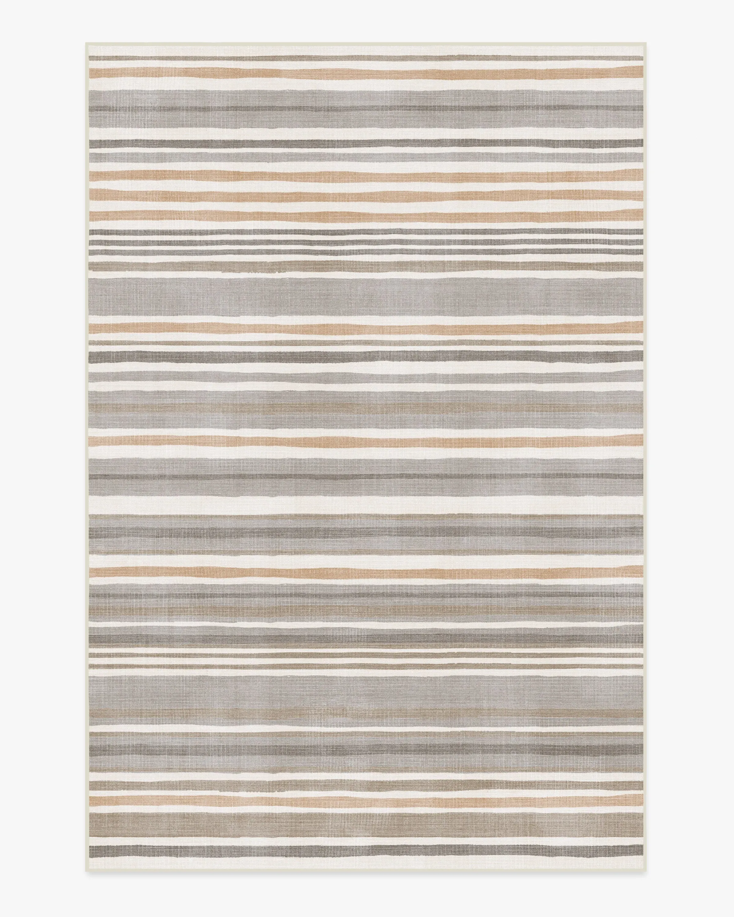 Stripe Area Rug Machine Washable - Grey, Ivory