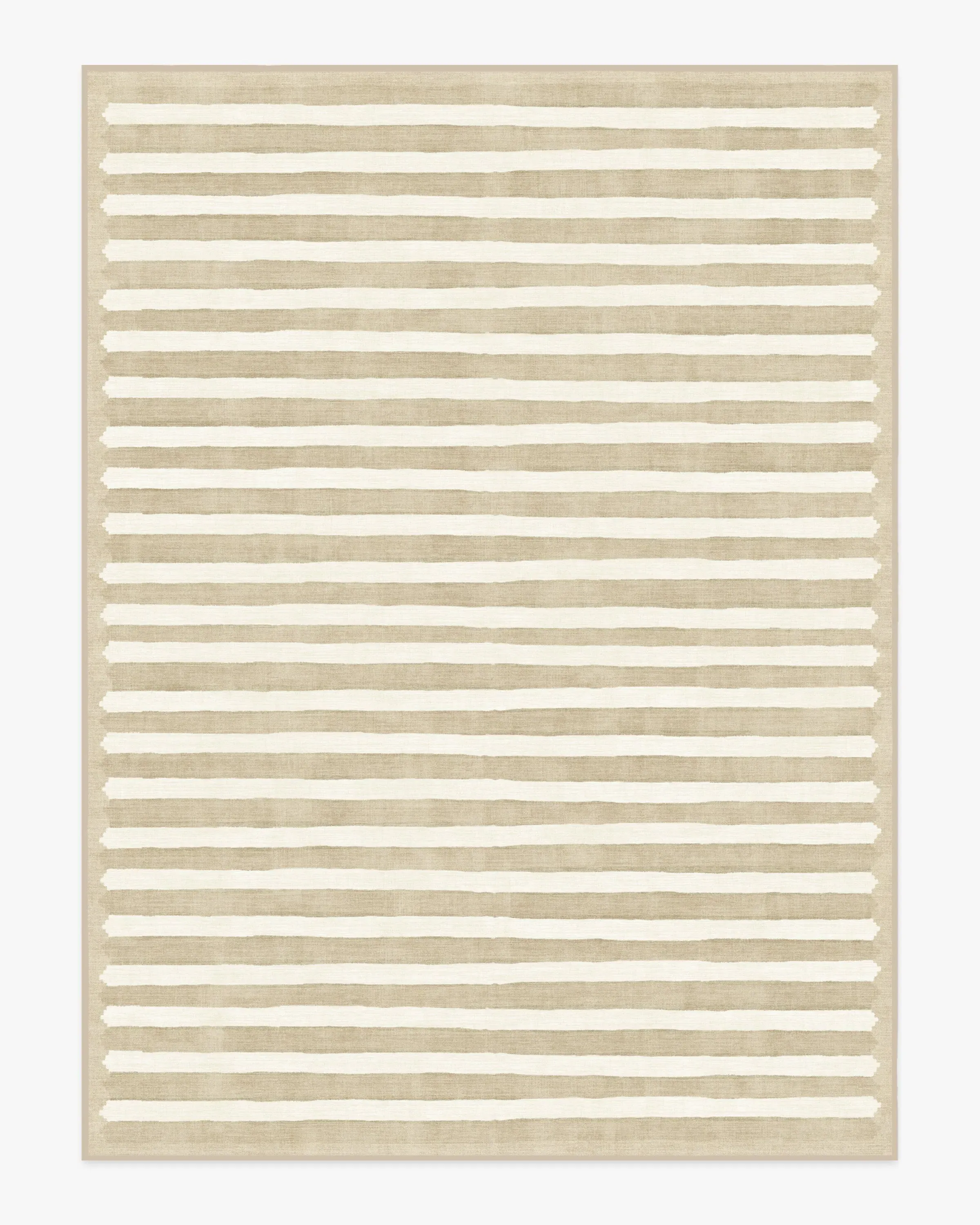 Striped Area Rug Machine Washable - Latte Cream