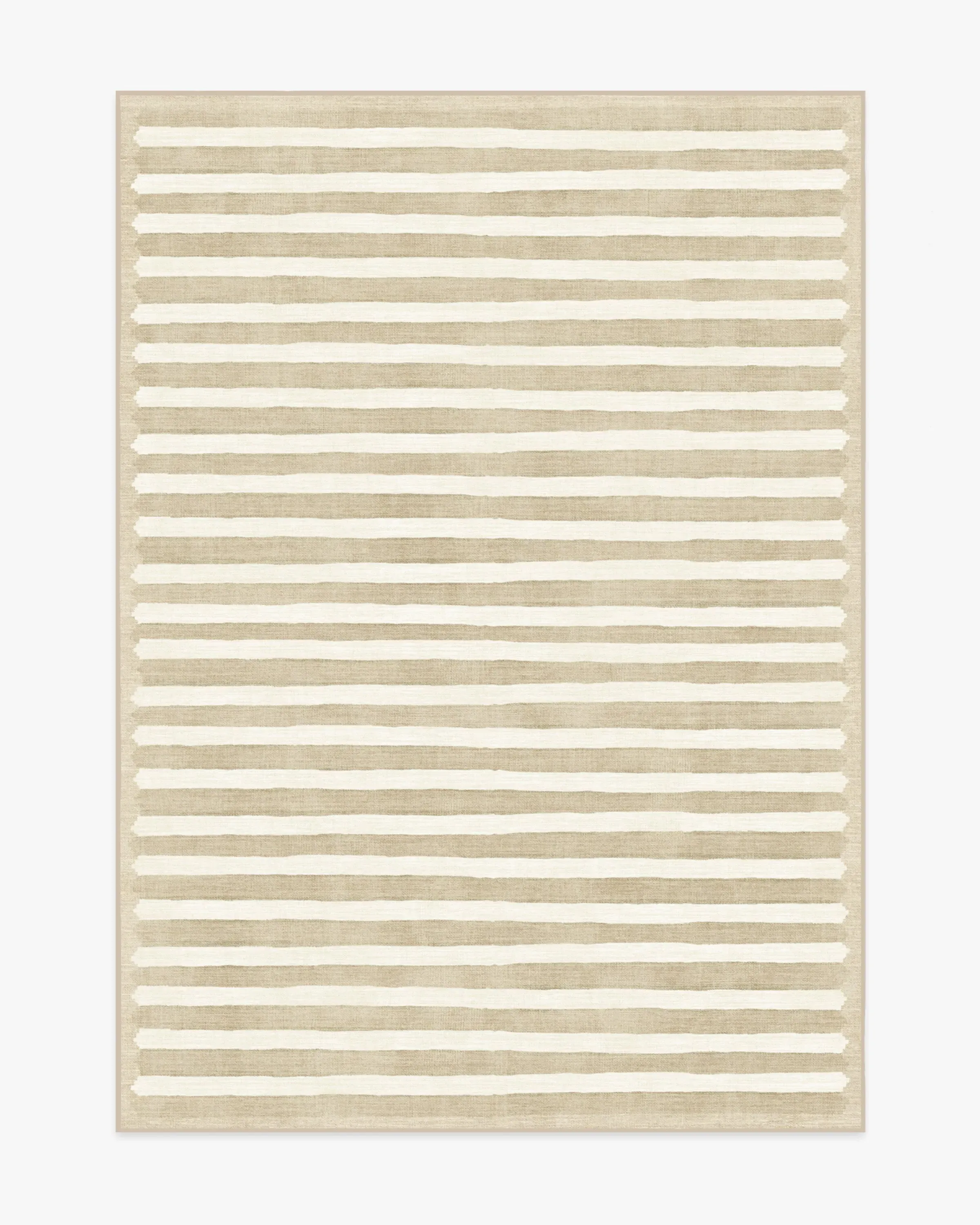 Striped Area Rug Machine Washable - Latte Cream