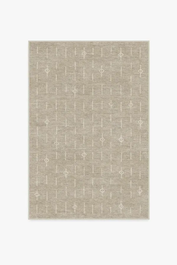 Washable Area Rug - Light Stone