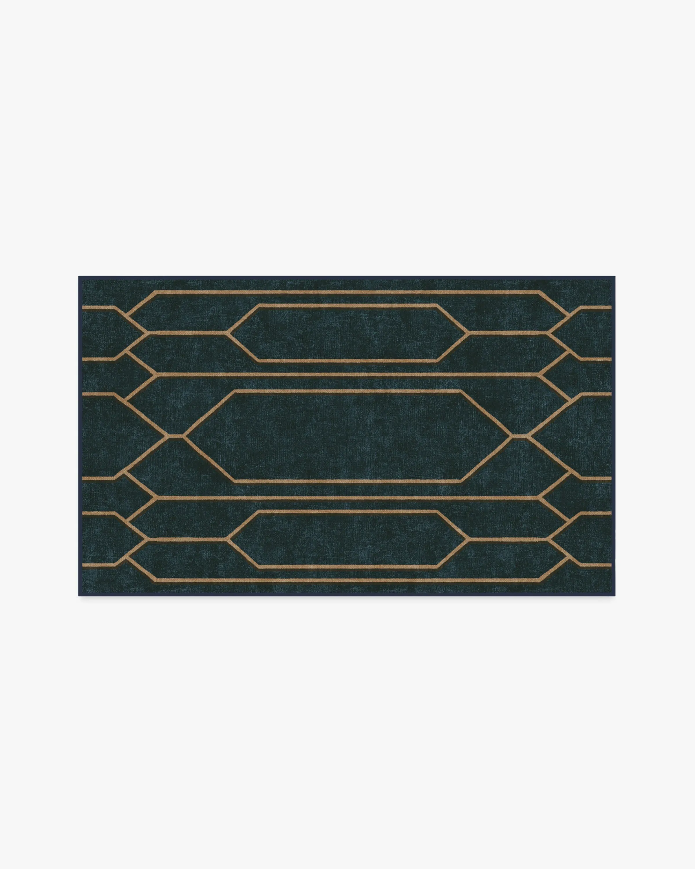 Washable Area Rug - Marine Blue, Flatwoven