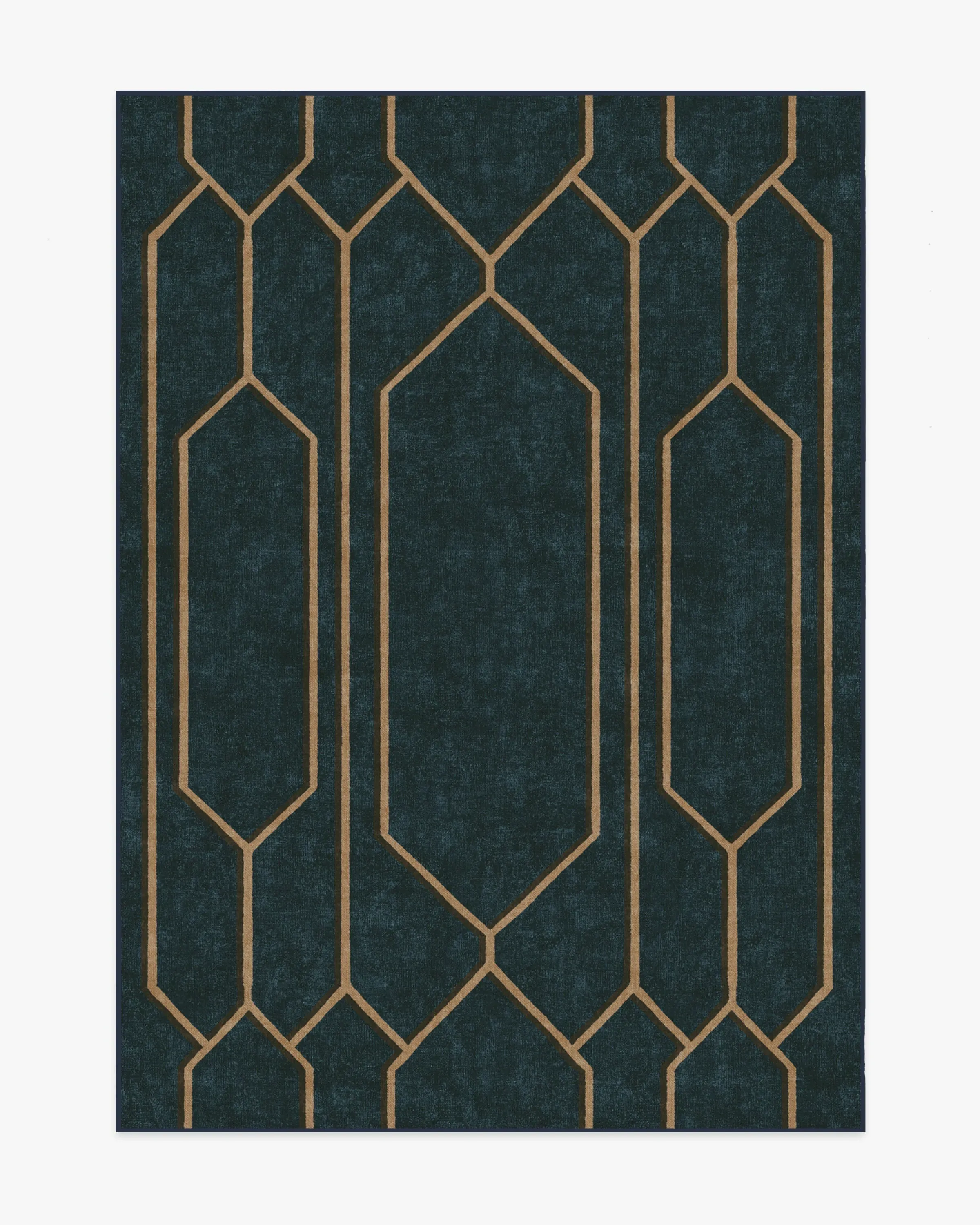 Washable Area Rug - Marine Blue, Flatwoven