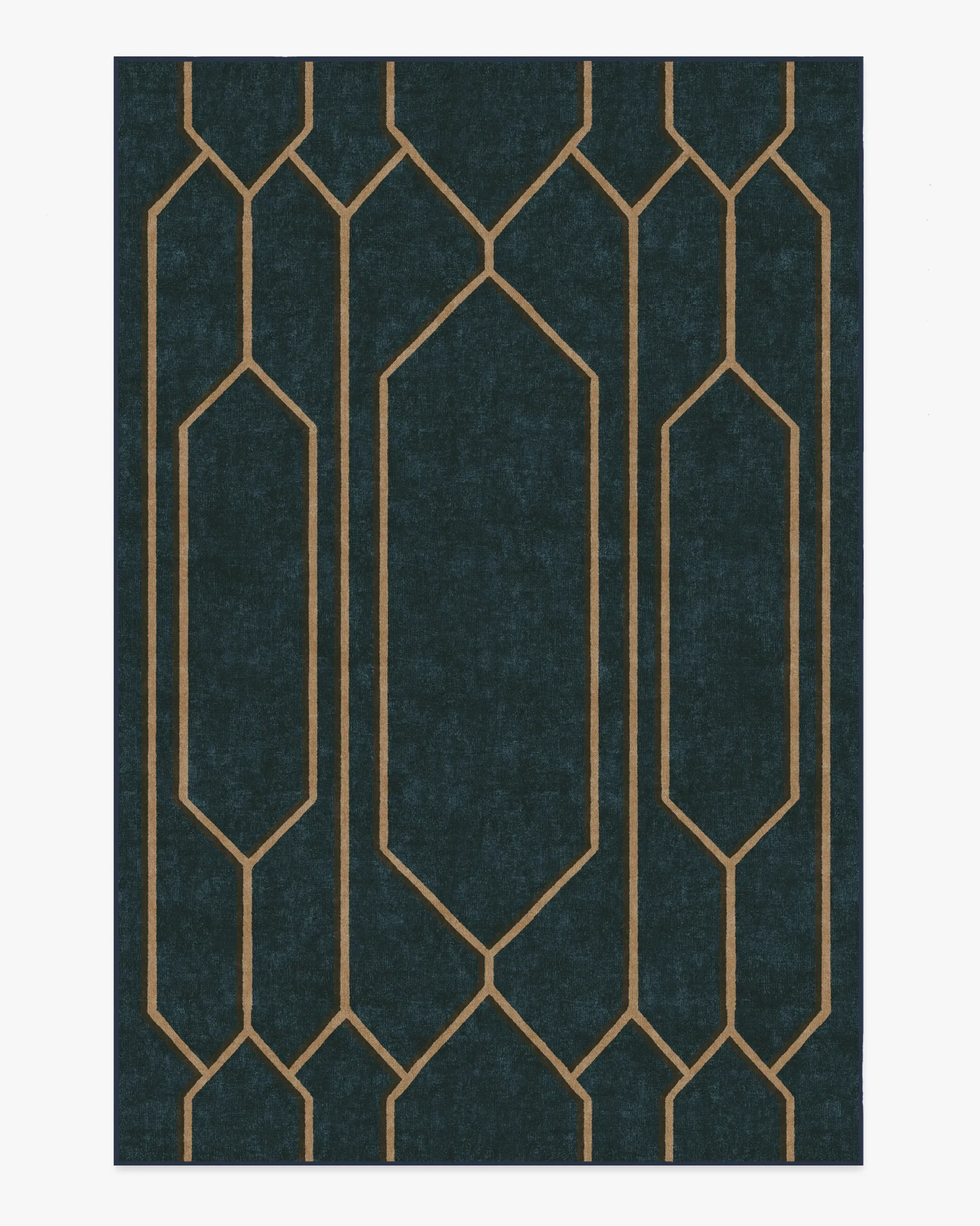 Washable Area Rug - Marine Blue, Flatwoven