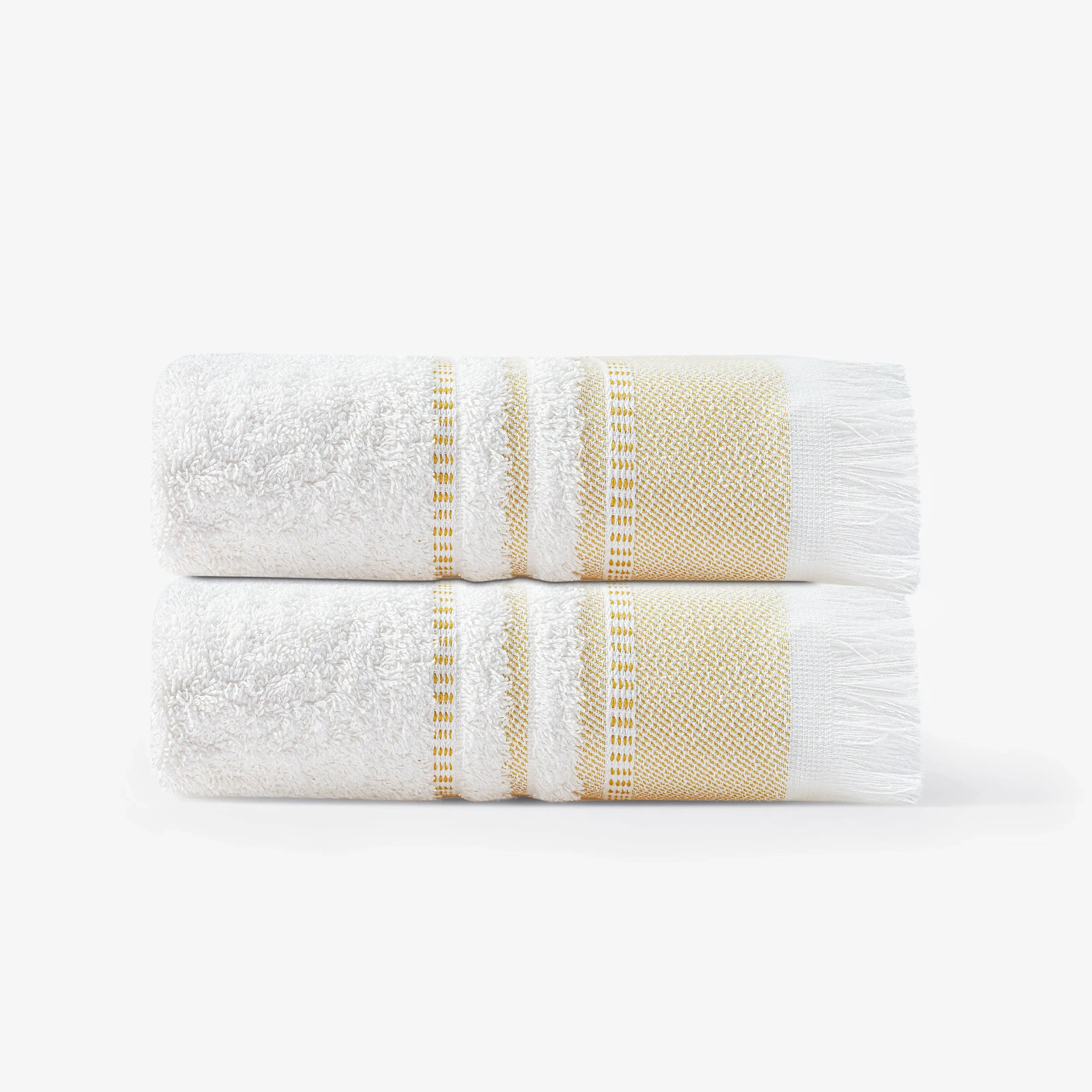 betty-set-of-2-border-striped-100-turkish-cotton-hand-towels-off-white-mustard image