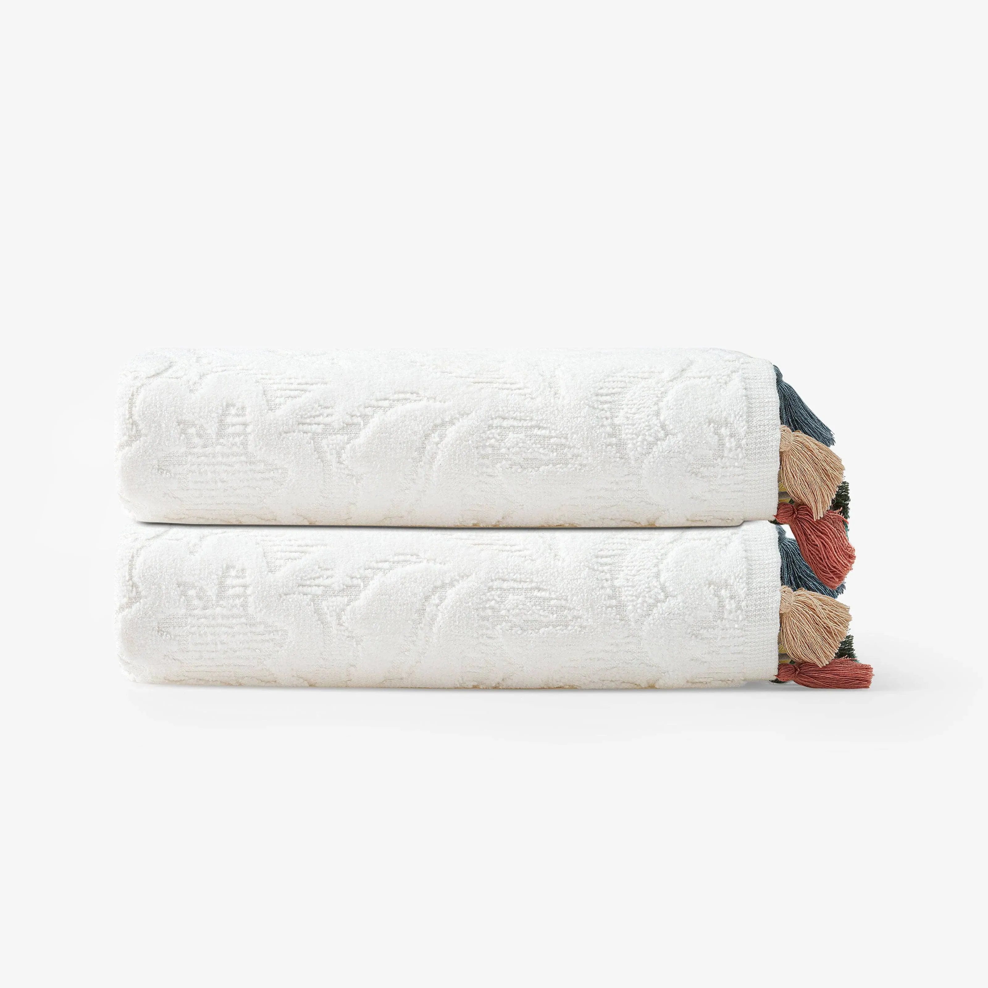 olivia-set-of-2-velour-jacquard-fringed-100-turkish-cotton-hand-towels-off-white image