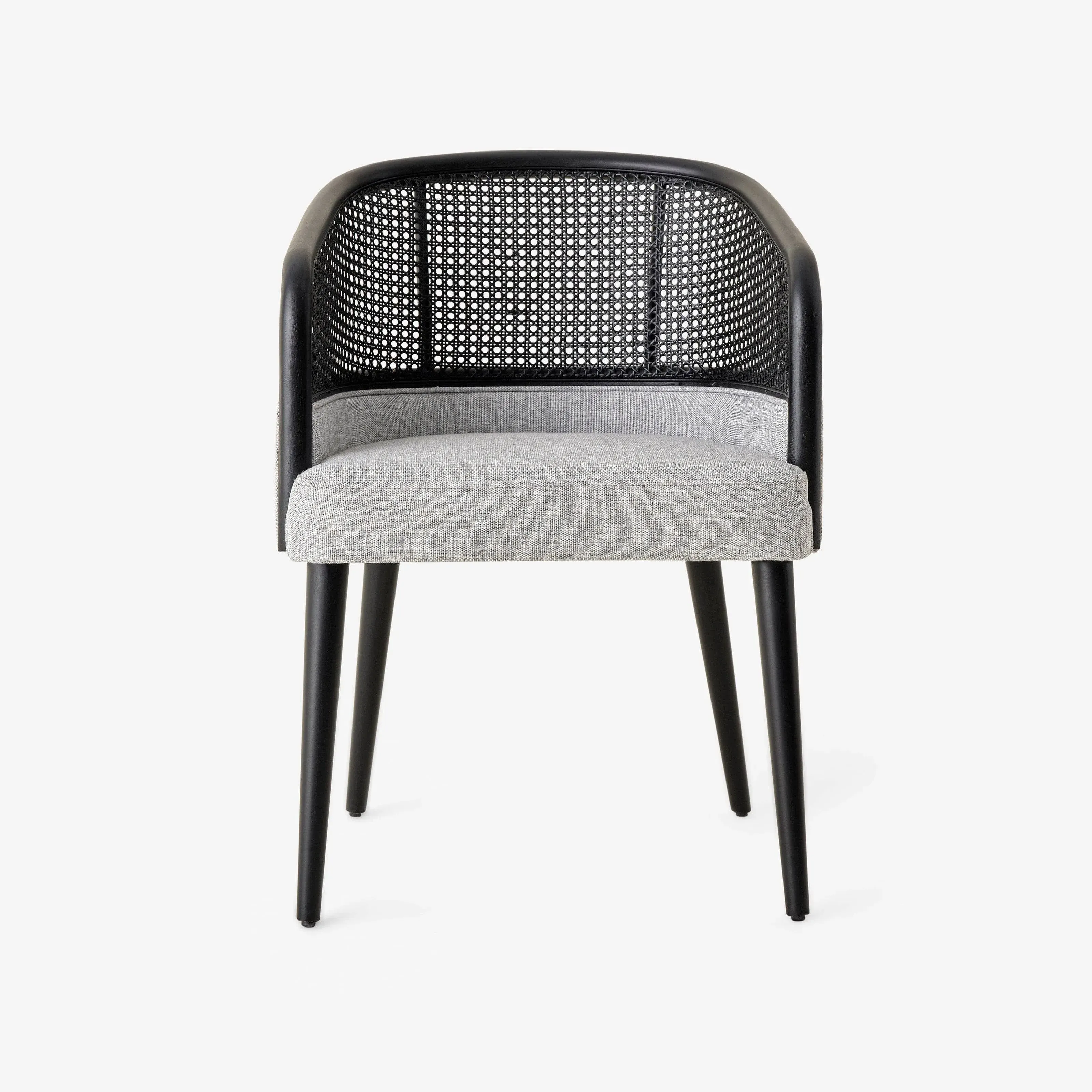 pisa-rattan-armchair-black-light-grey image