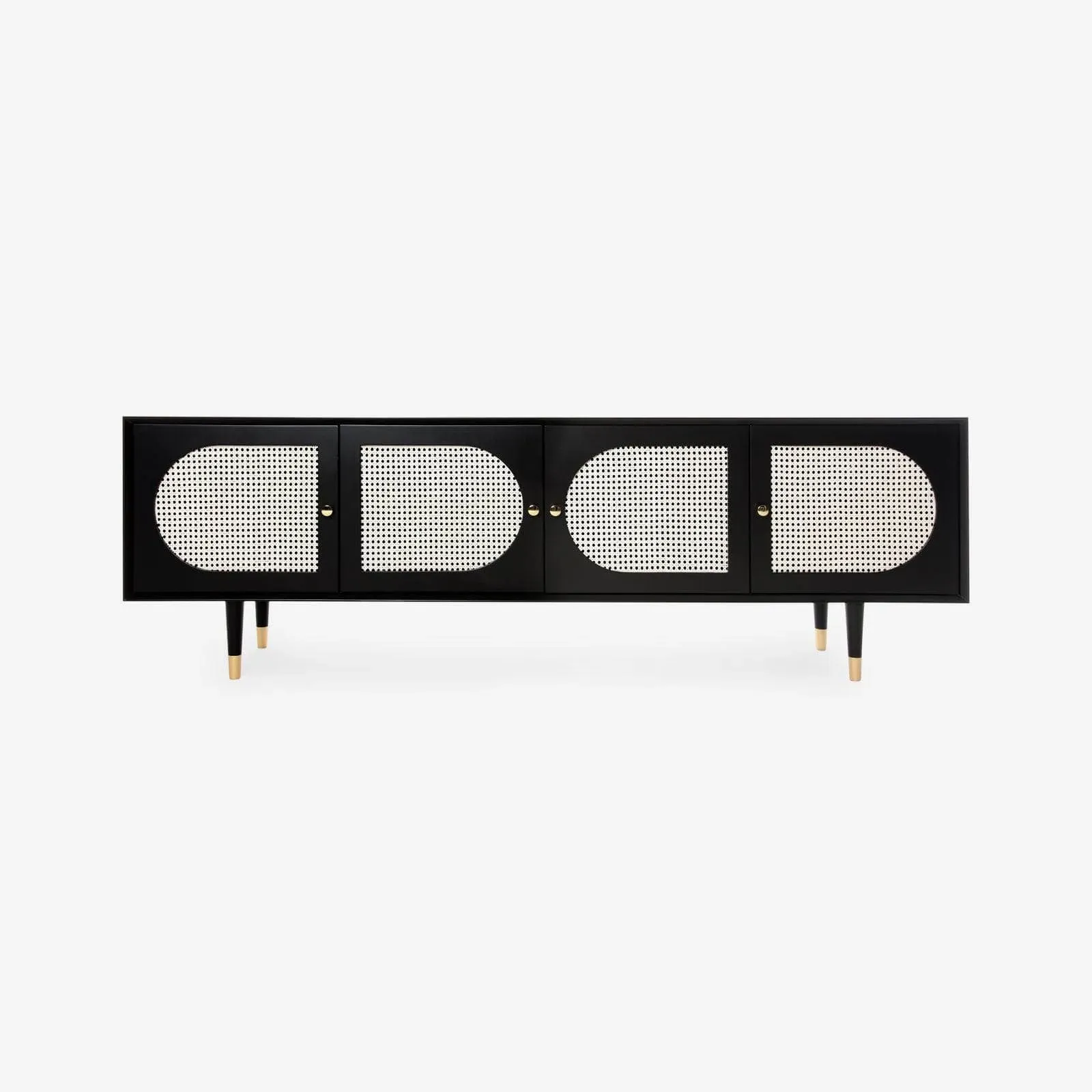 rattan-sideboard-off-white-black image