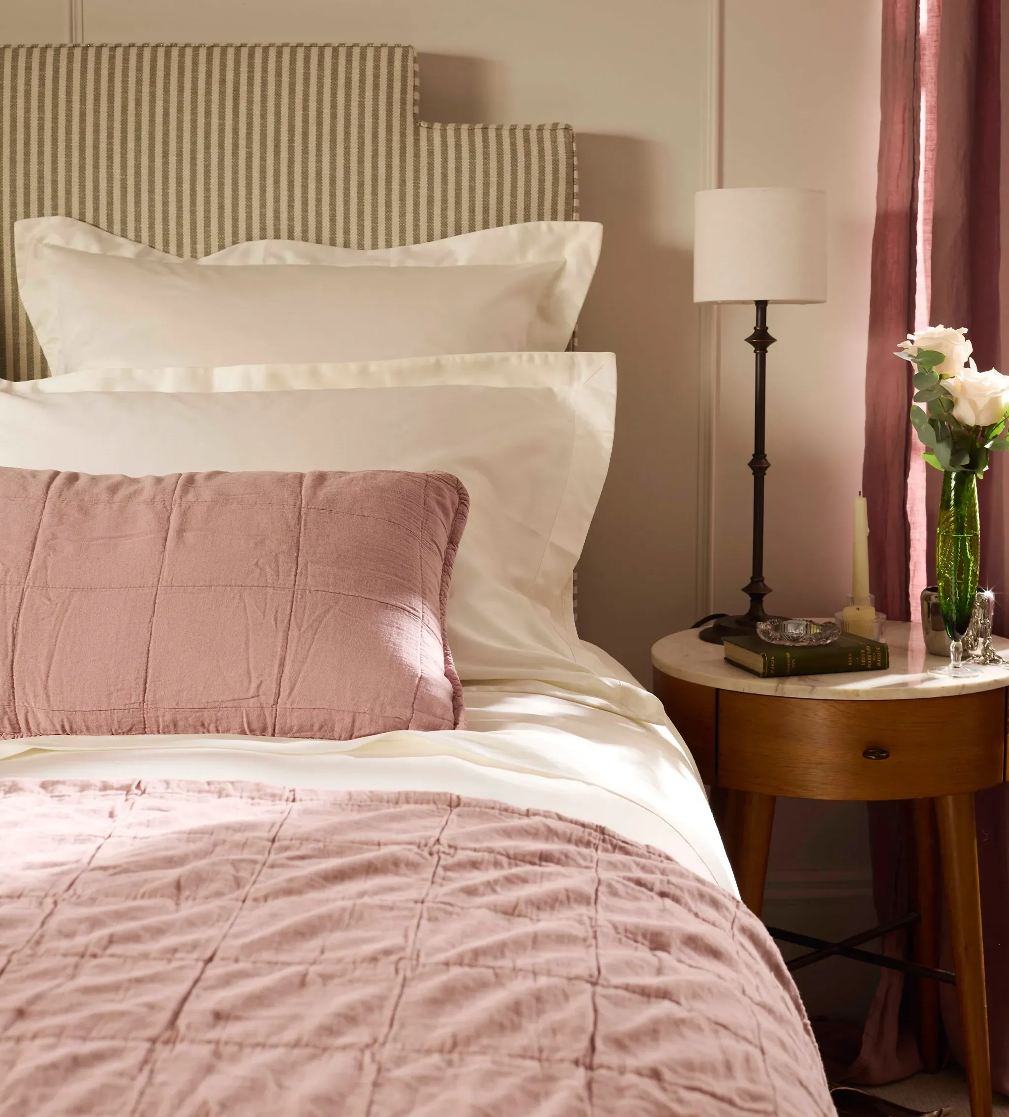 600 Thread Count Sateen Pillowcase - Cream, Cotton product
