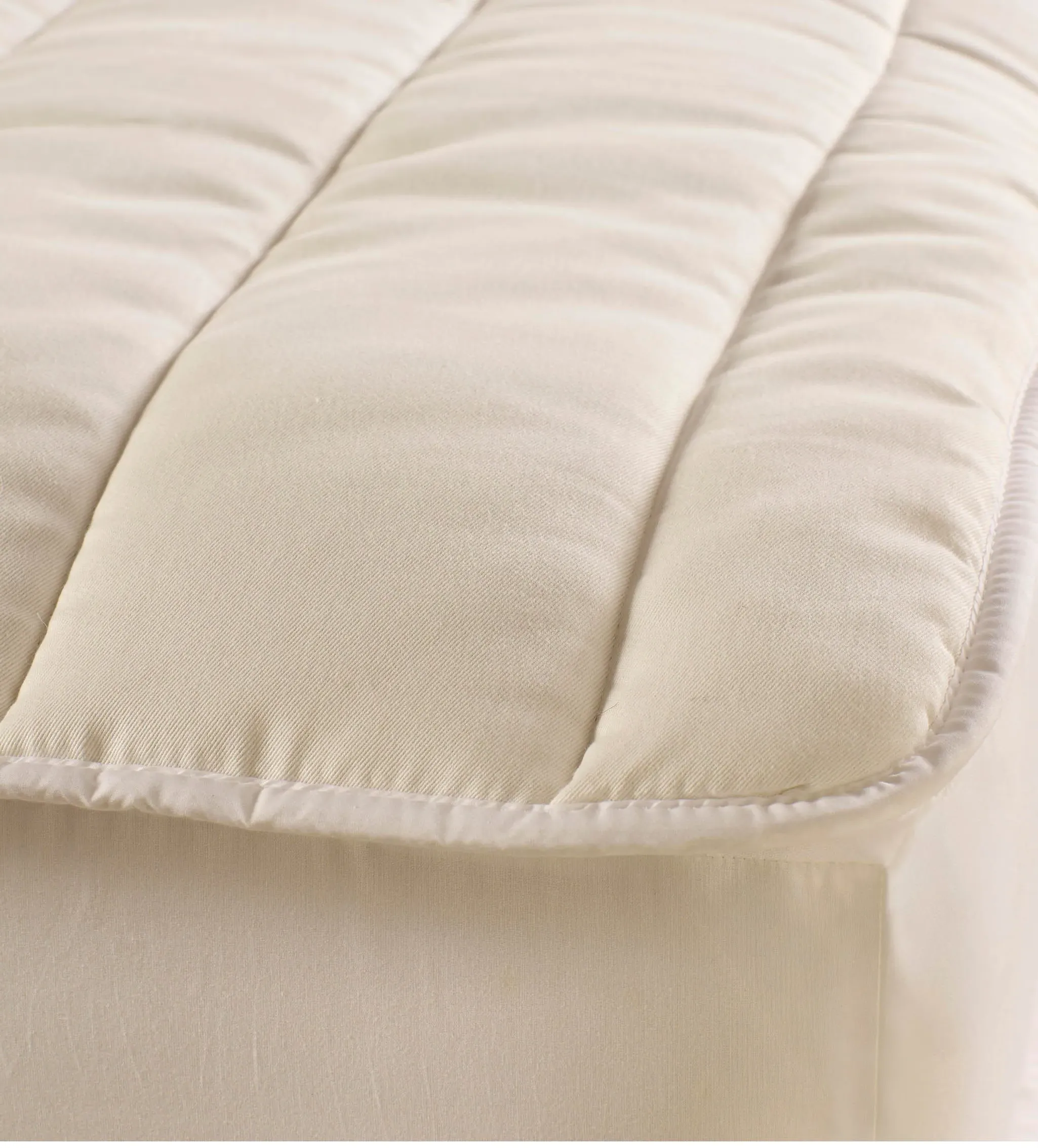 Baa Baa Bedtime Wool Mattress Topper - Off-White, Cotton product