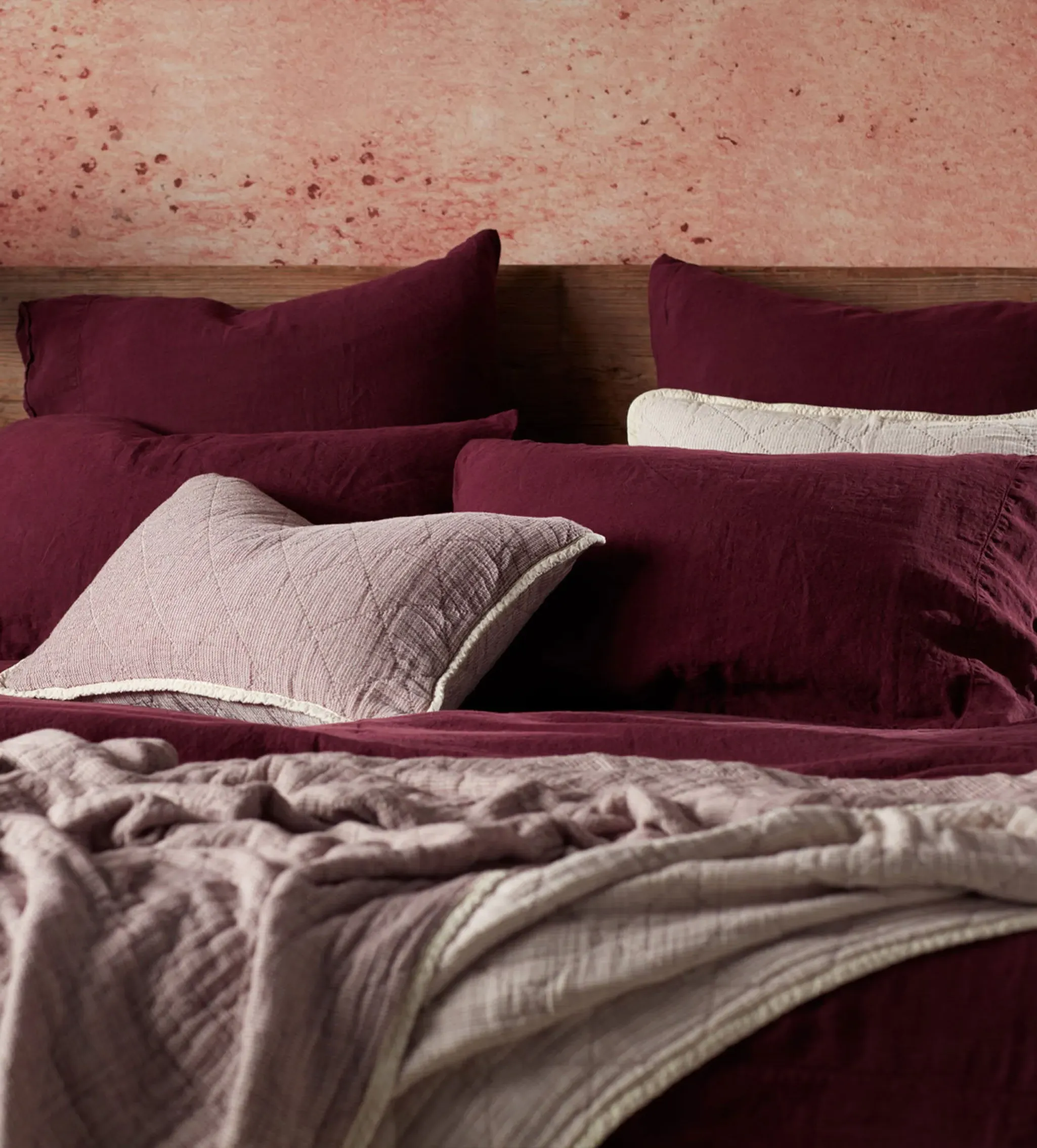 Beetroot Housewife Pillowcase - Linen product