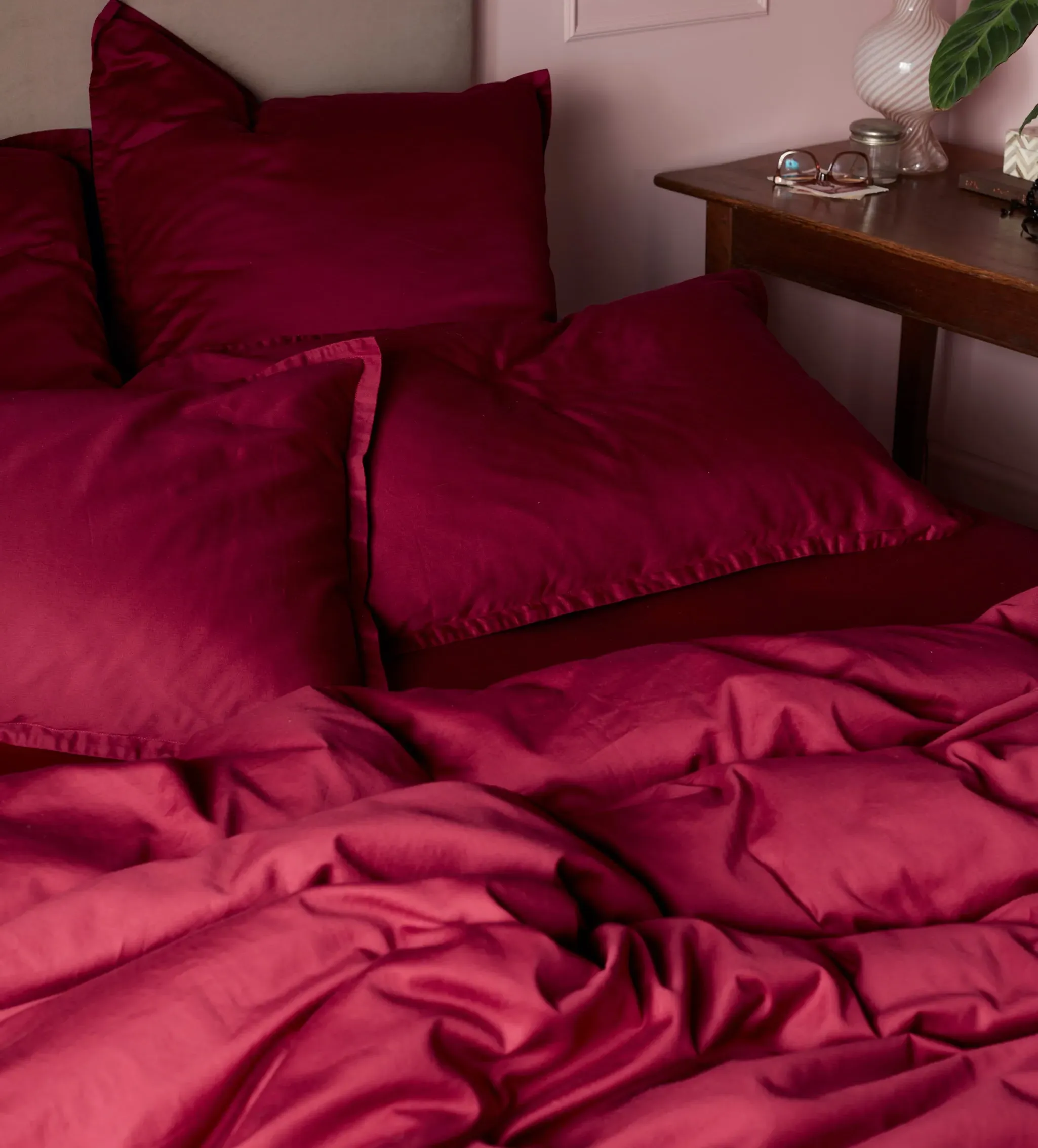 Berry Oxford Pillowcase - Berry, Cotton Sateen product