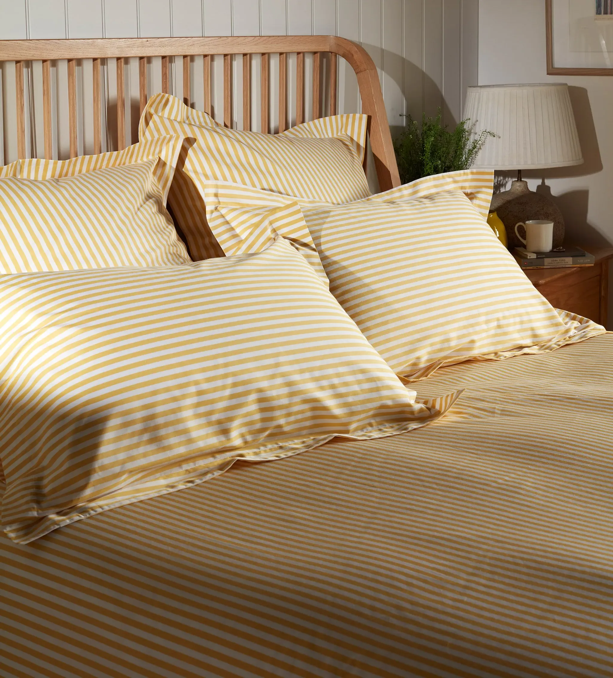 Betsy Stripe Oxford Pillowcase - Yellow, Organic Cotton product