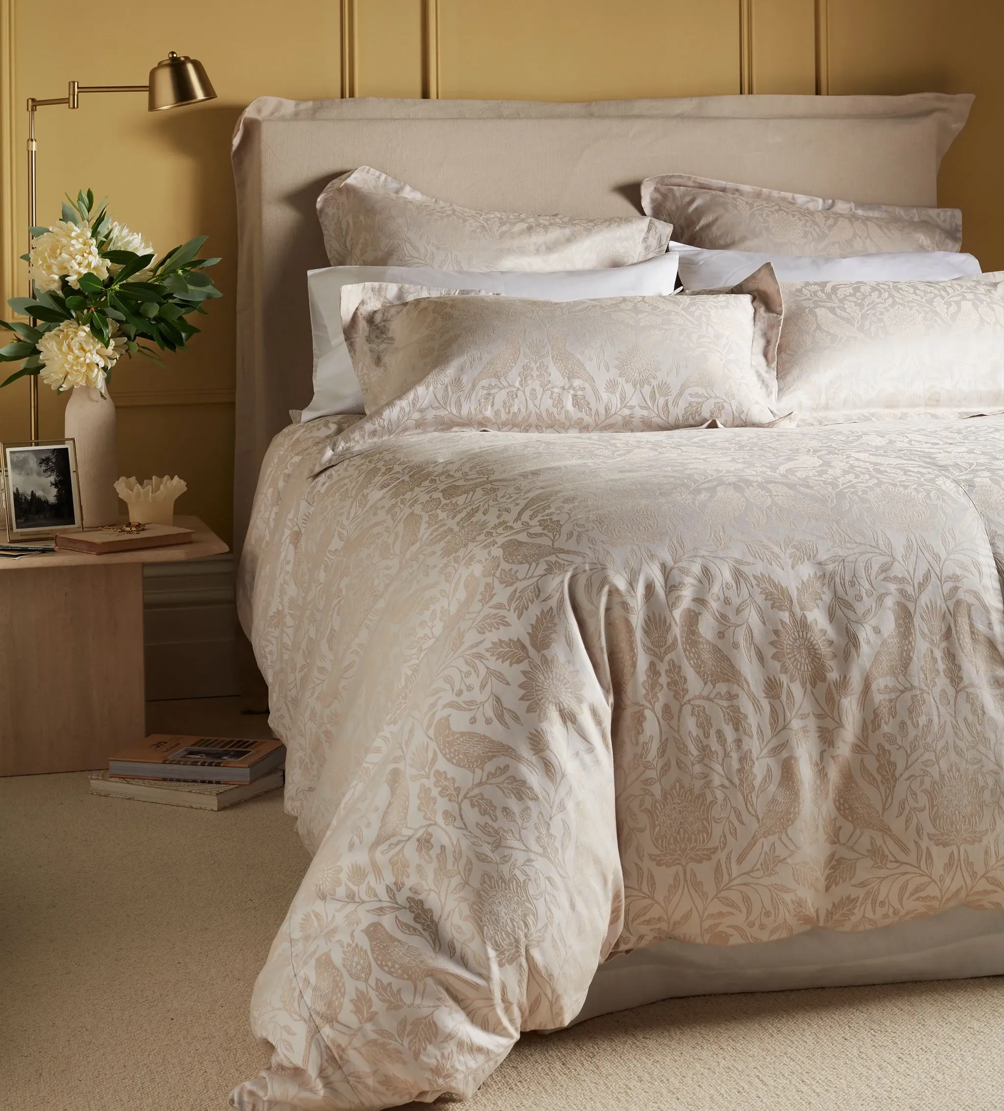 Birdie Jacquard Duvet Cover - Natural, Cotton product