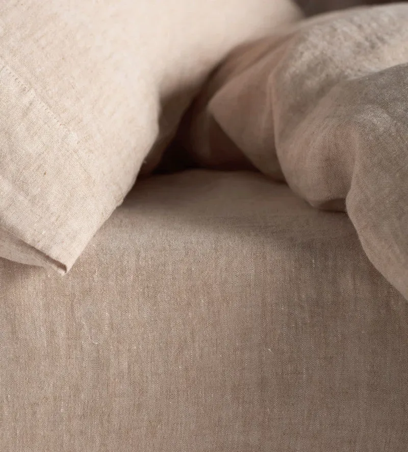Café au Lay Fitted Sheet - Beige, Linen product