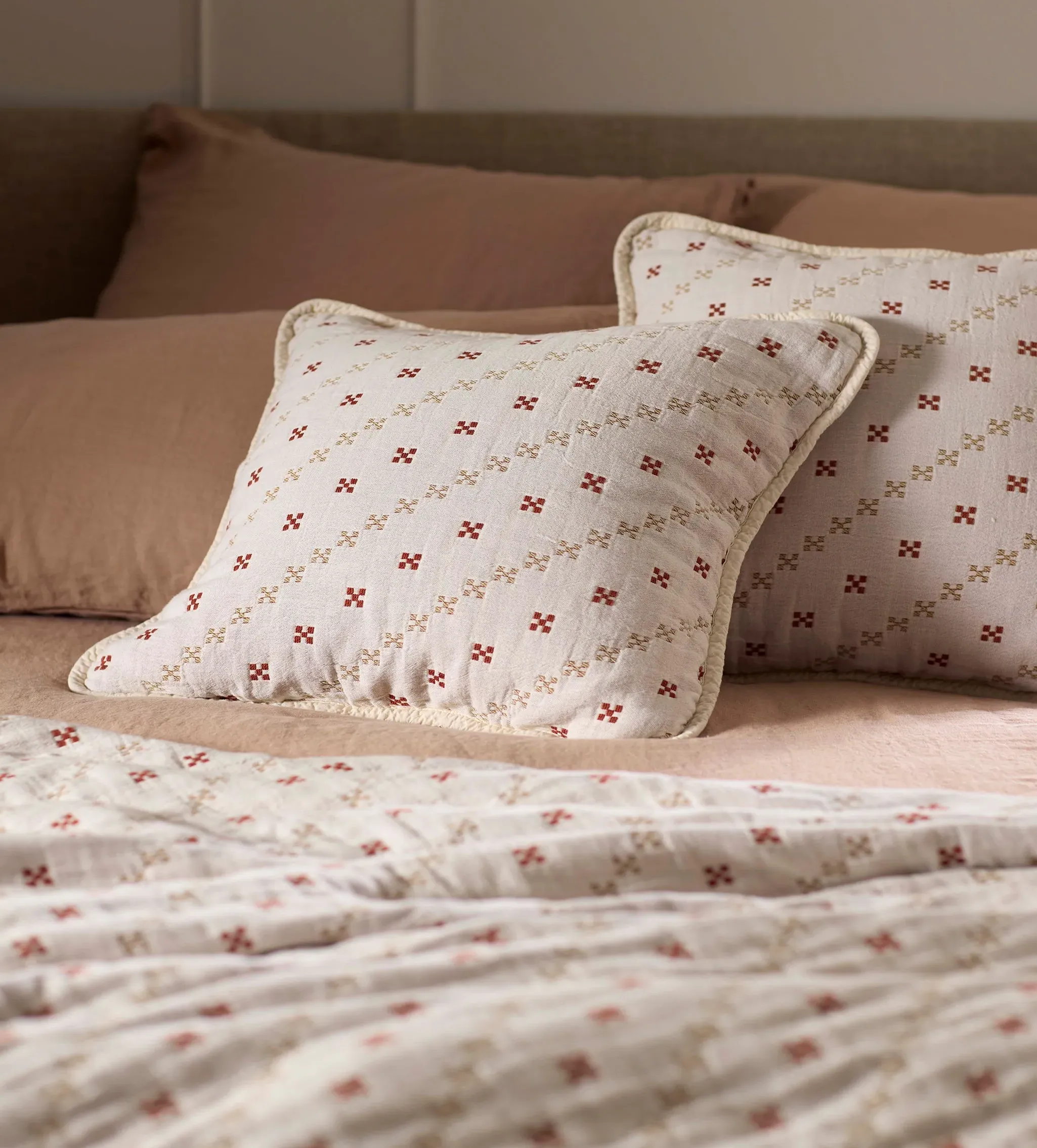 Cassie Quilted Cushion Cover - Cotton product