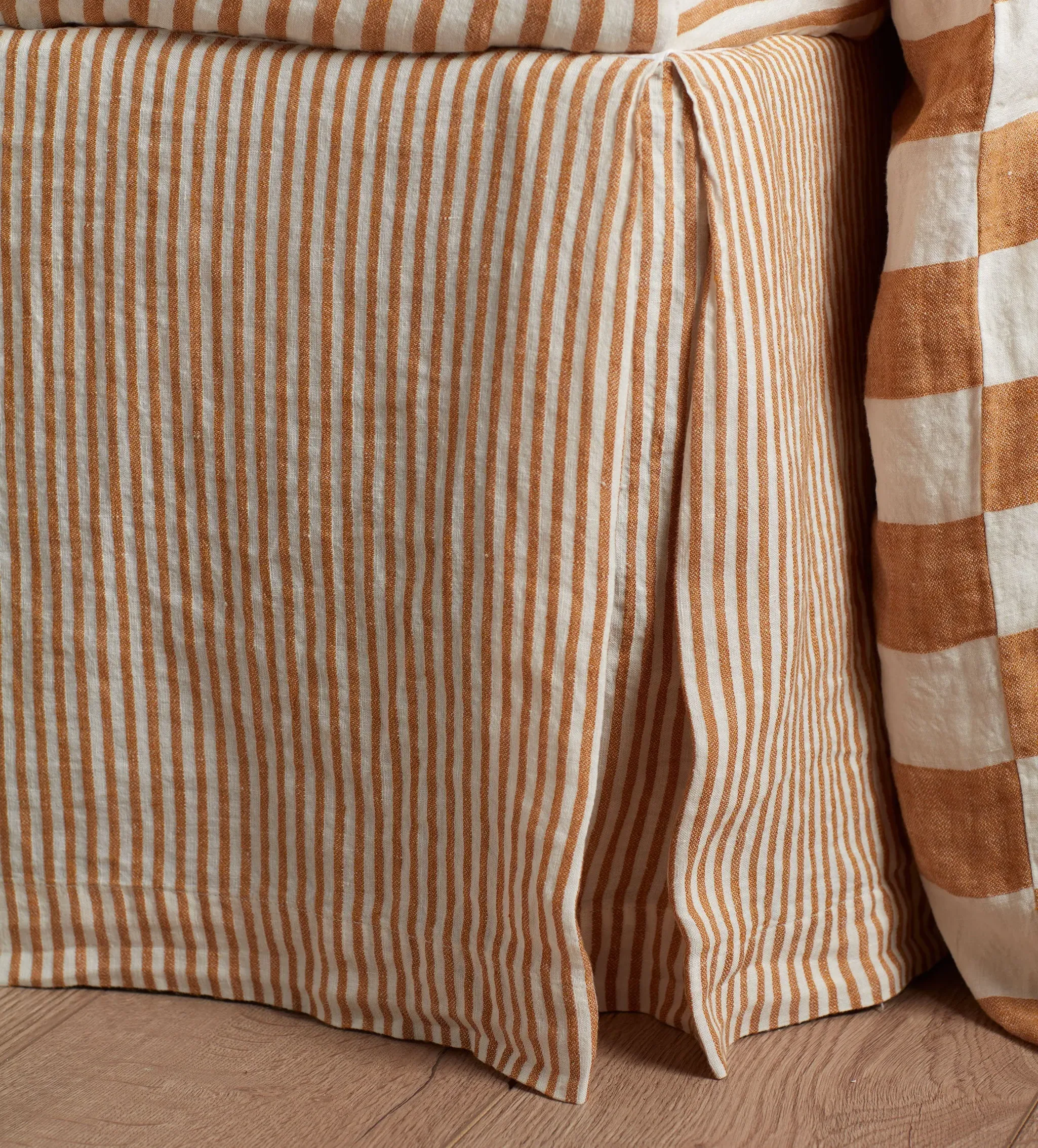 Cora Stripe Linen Valance - Amber product