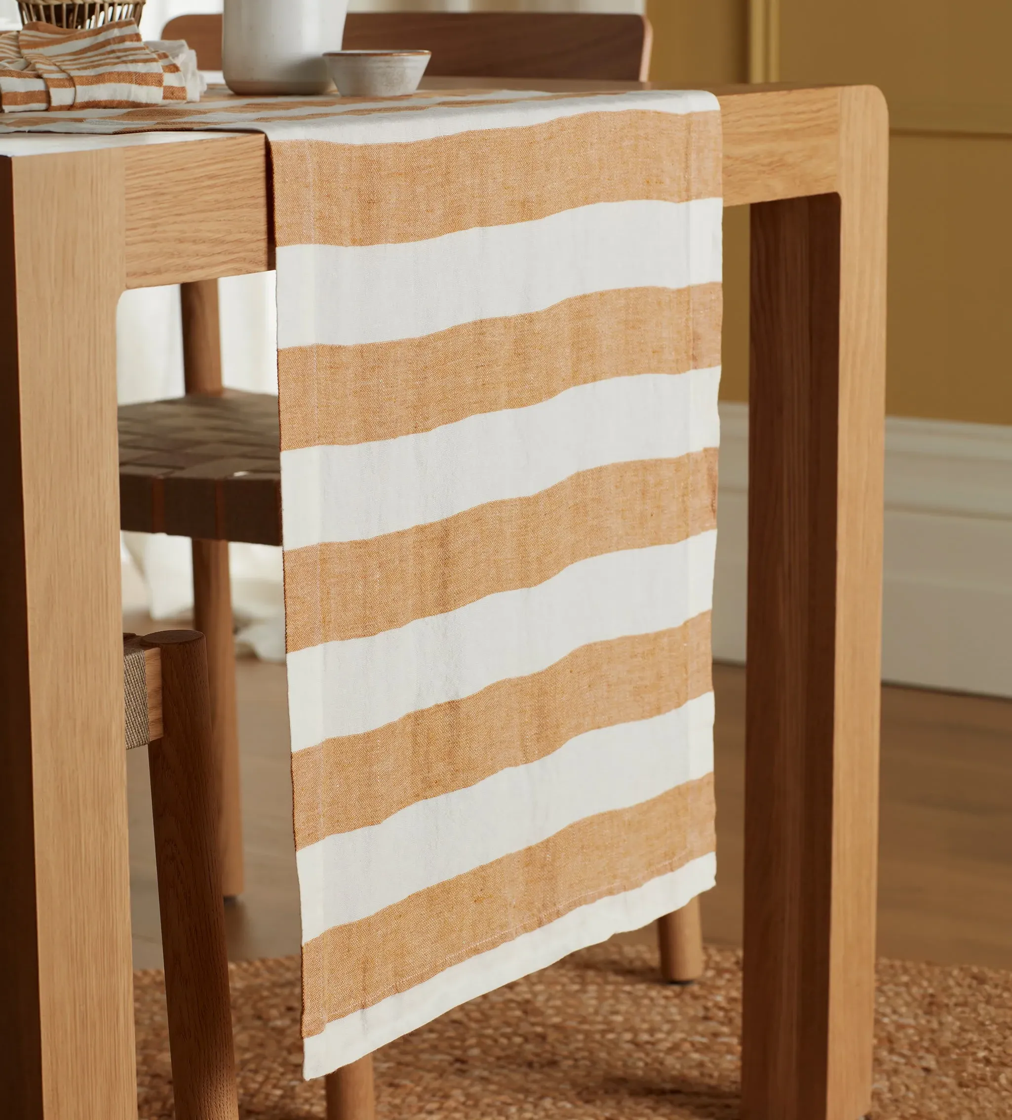 Cora Table Runner - Amber, Linen product
