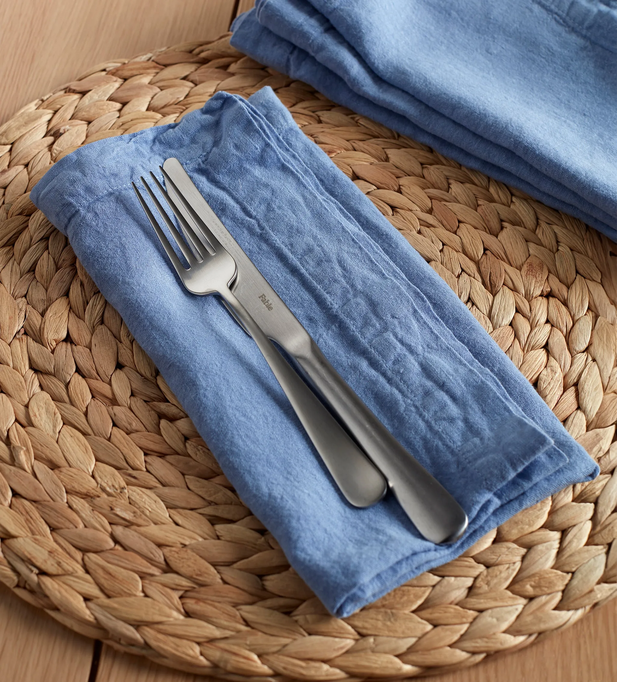 Cornflower Blue Linen Napkins Set of 4 - Blue, Linen product
