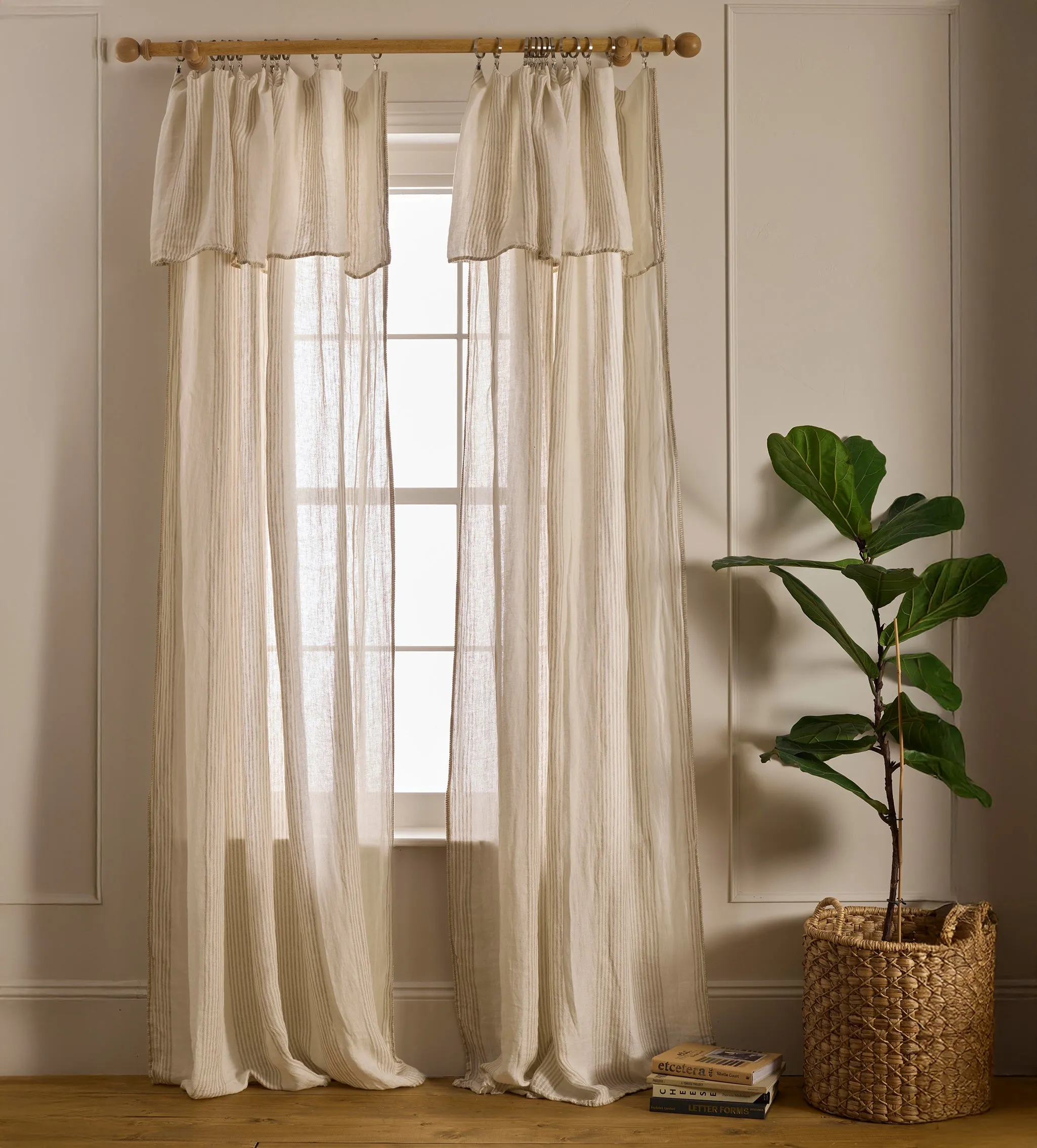 Darcy Single Panel Curtain - Natural, Linen product