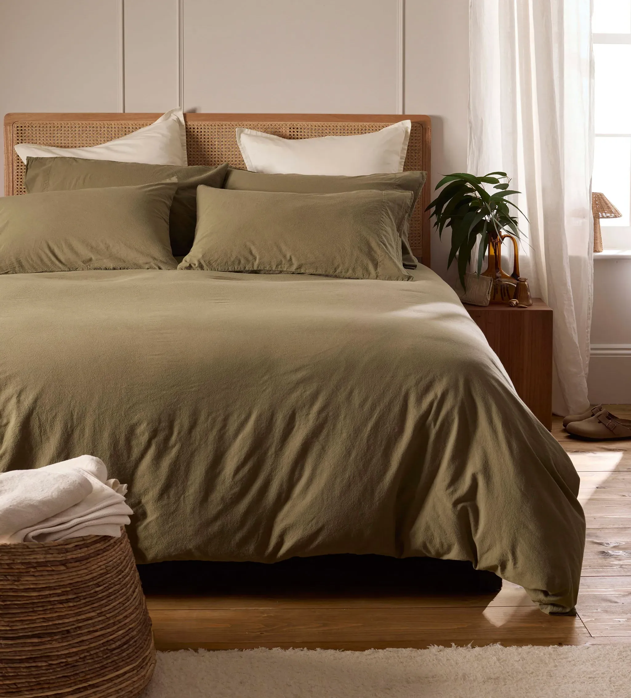 Duvet Cover - Khaki Green, Organic Cotton product