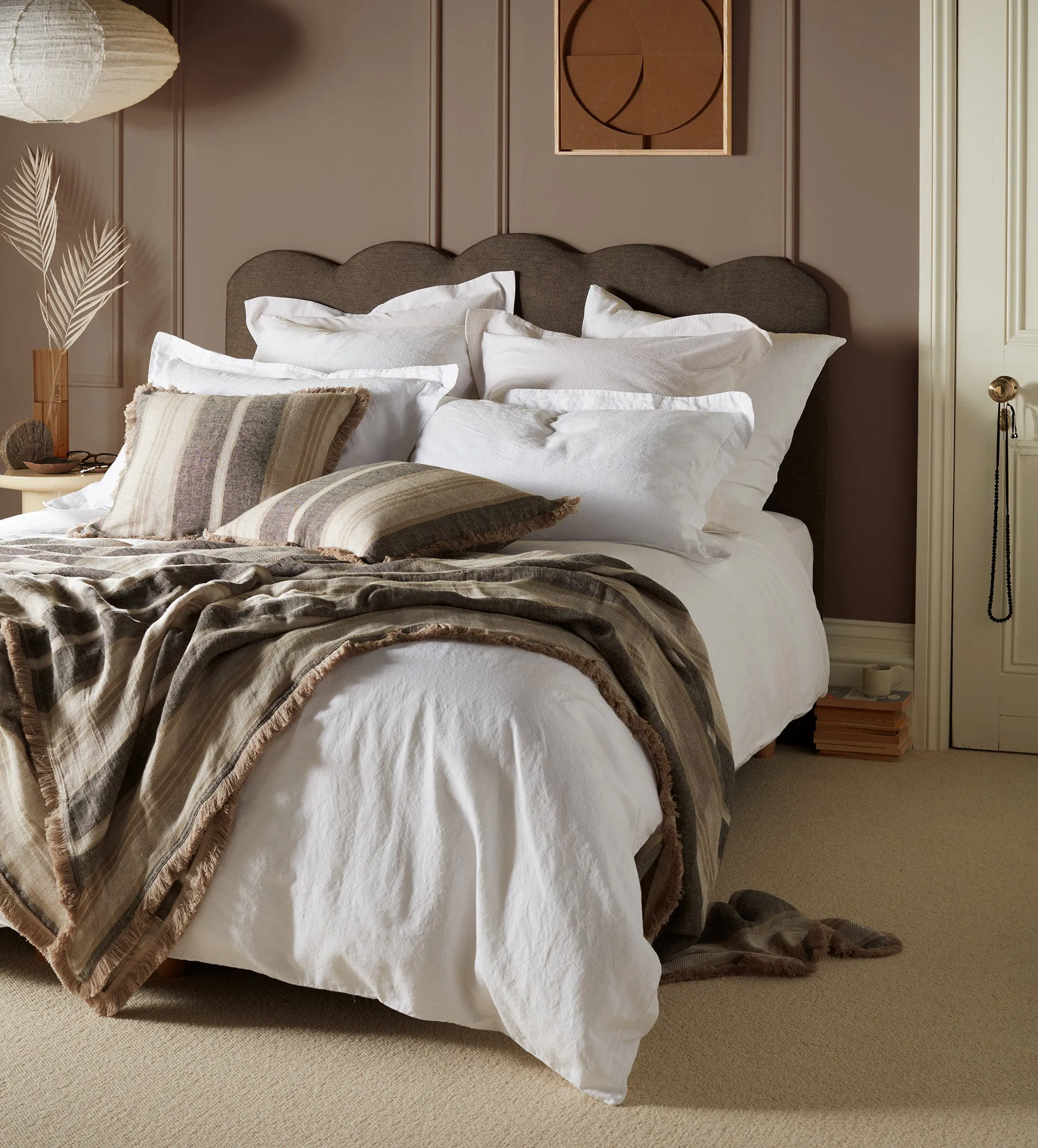 Duvet Cover - White, Cotton Linen Blend product