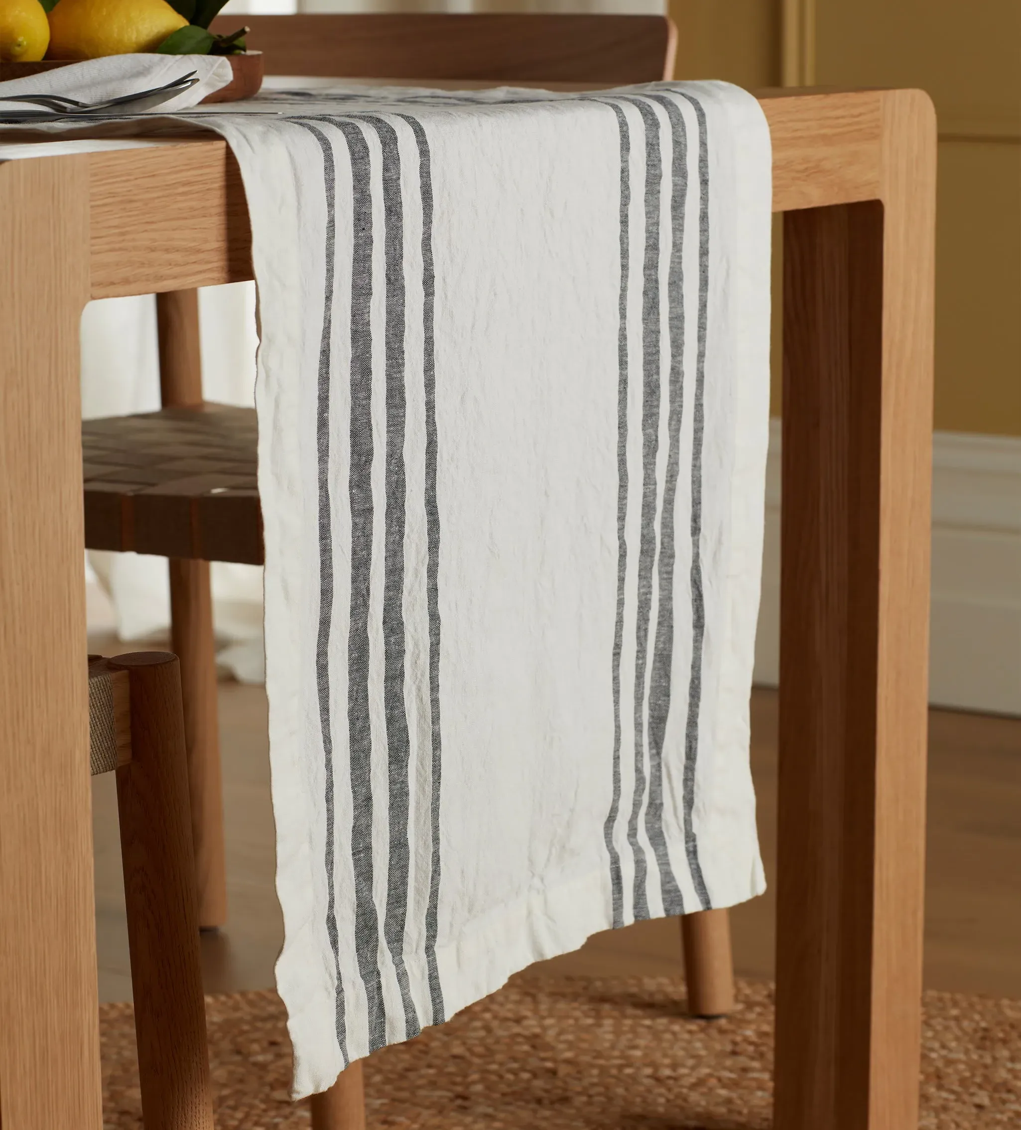 Edith Table Runner - Soot, Linen product
