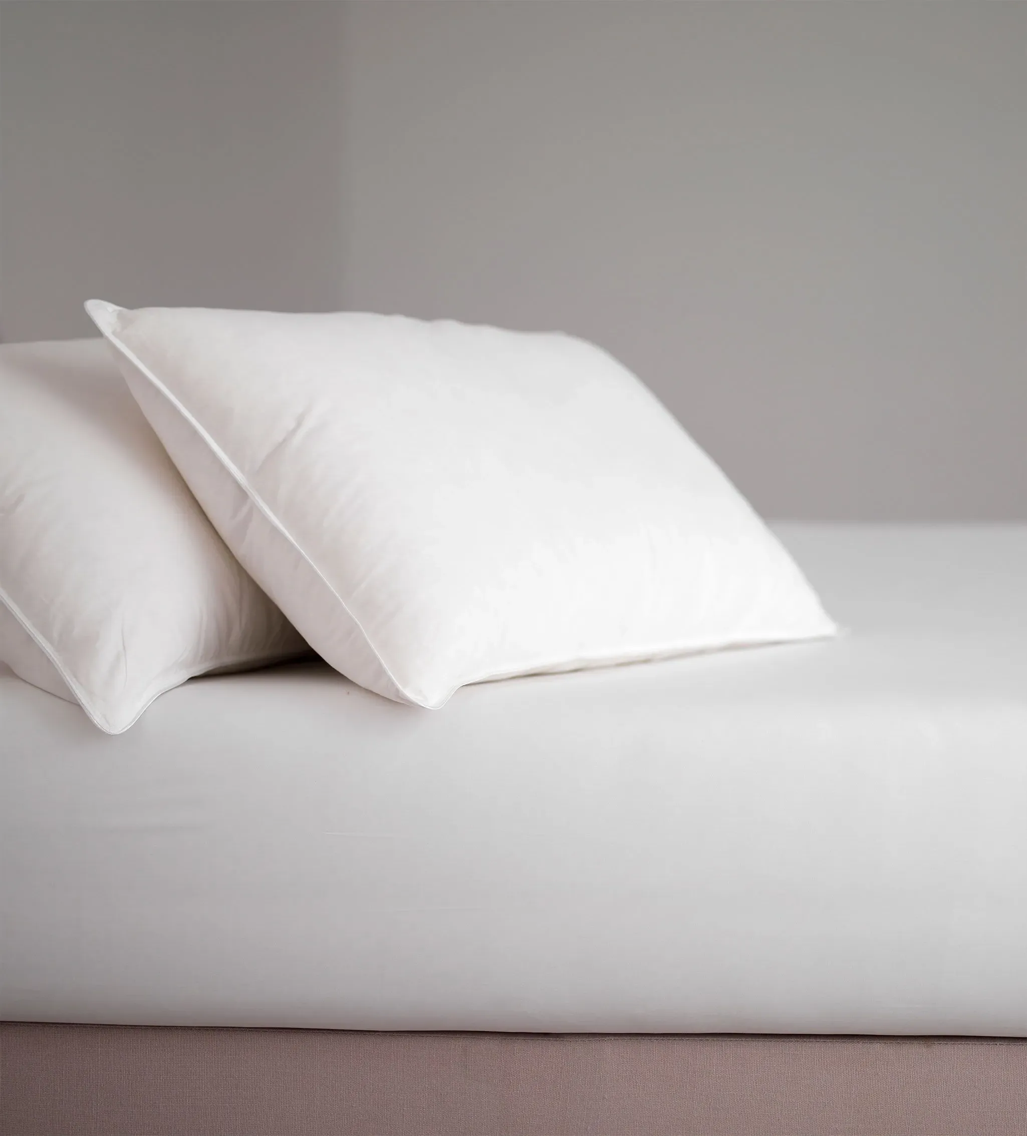 European Duck Down Pillow - White, Cotton product