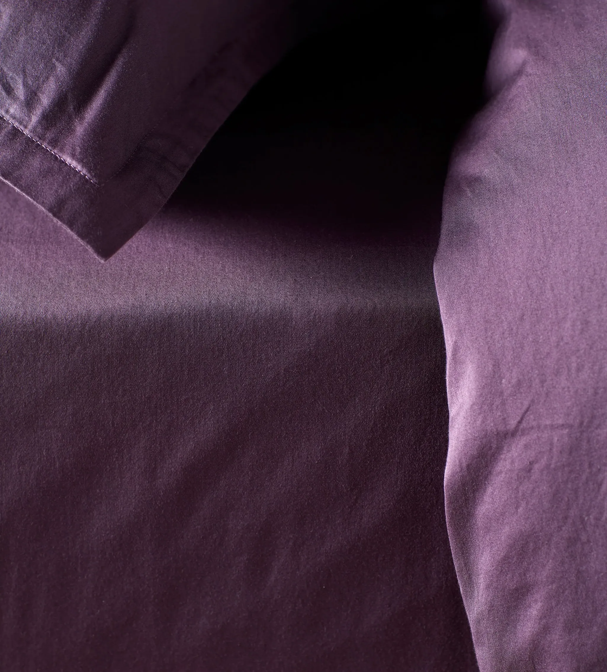 Fitted Sheet 300 Thread Count Sateen - Aubergine, Cotton product