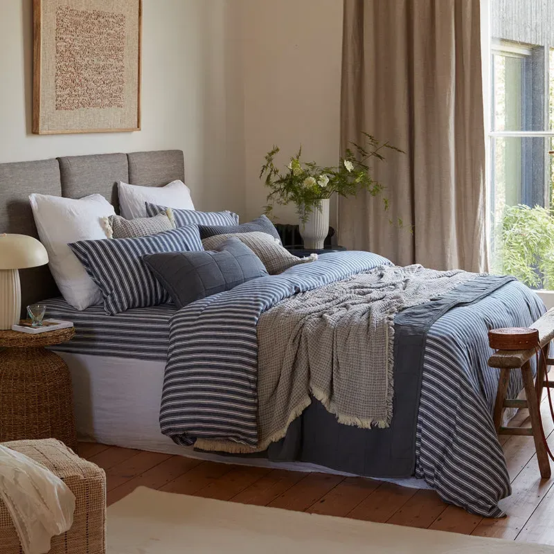 Fred Brushed Duvet Cover - French Blue, Cotton product