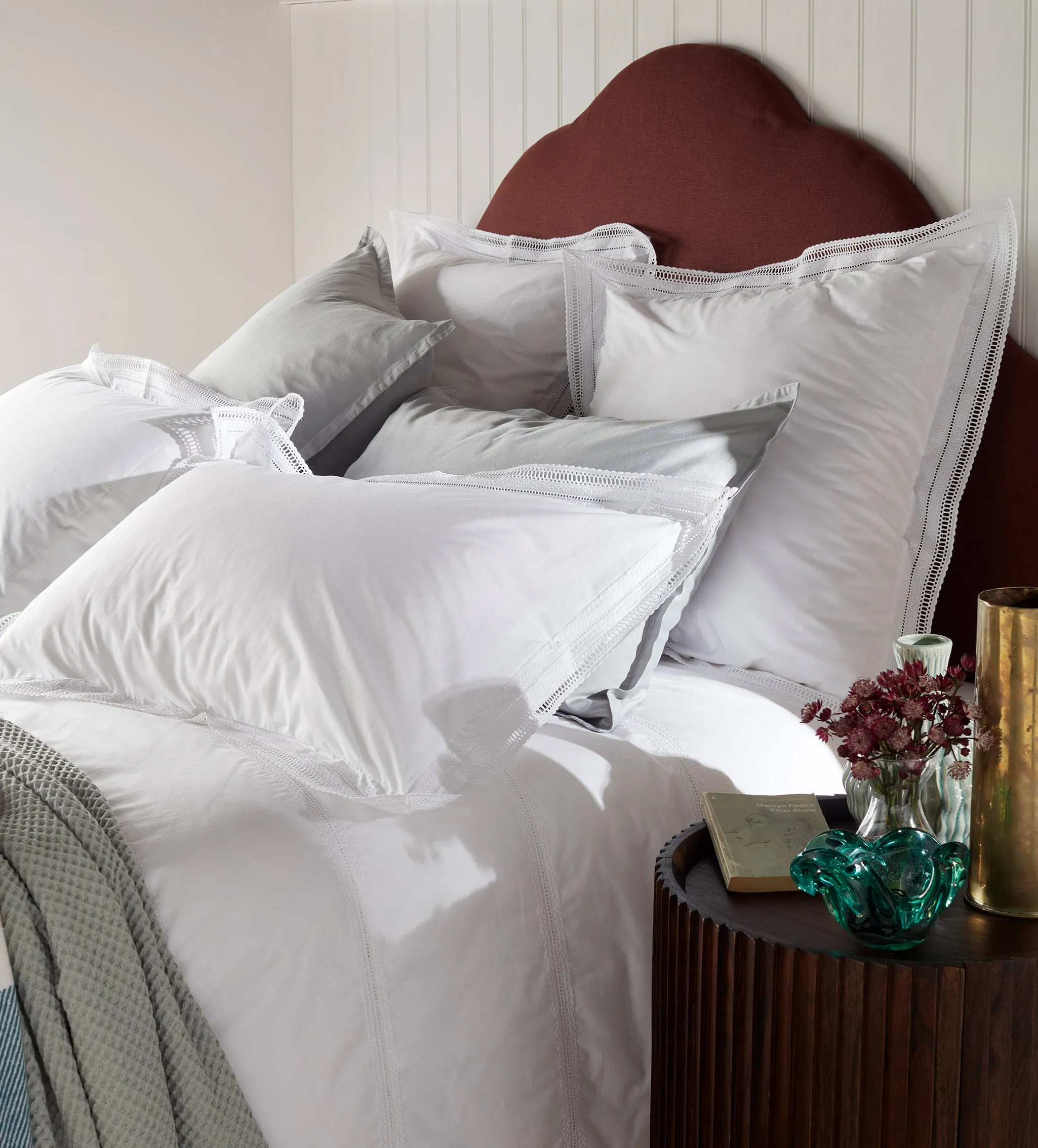 Freya Square Oxford Pillowcase - White, Cotton product