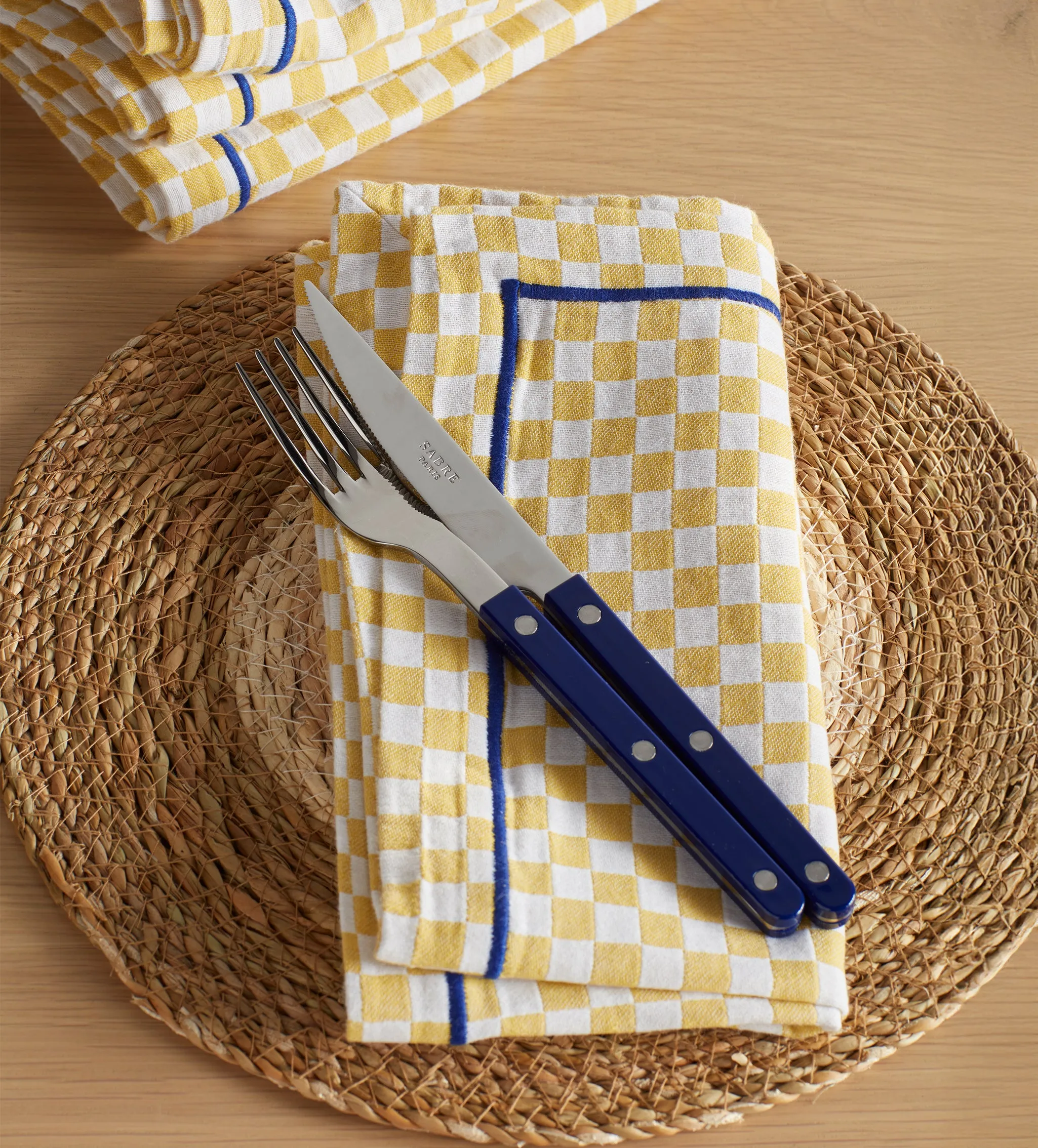Glassette Cecilia Cotton Napkins Set of 4 - Yellow, Cotton product