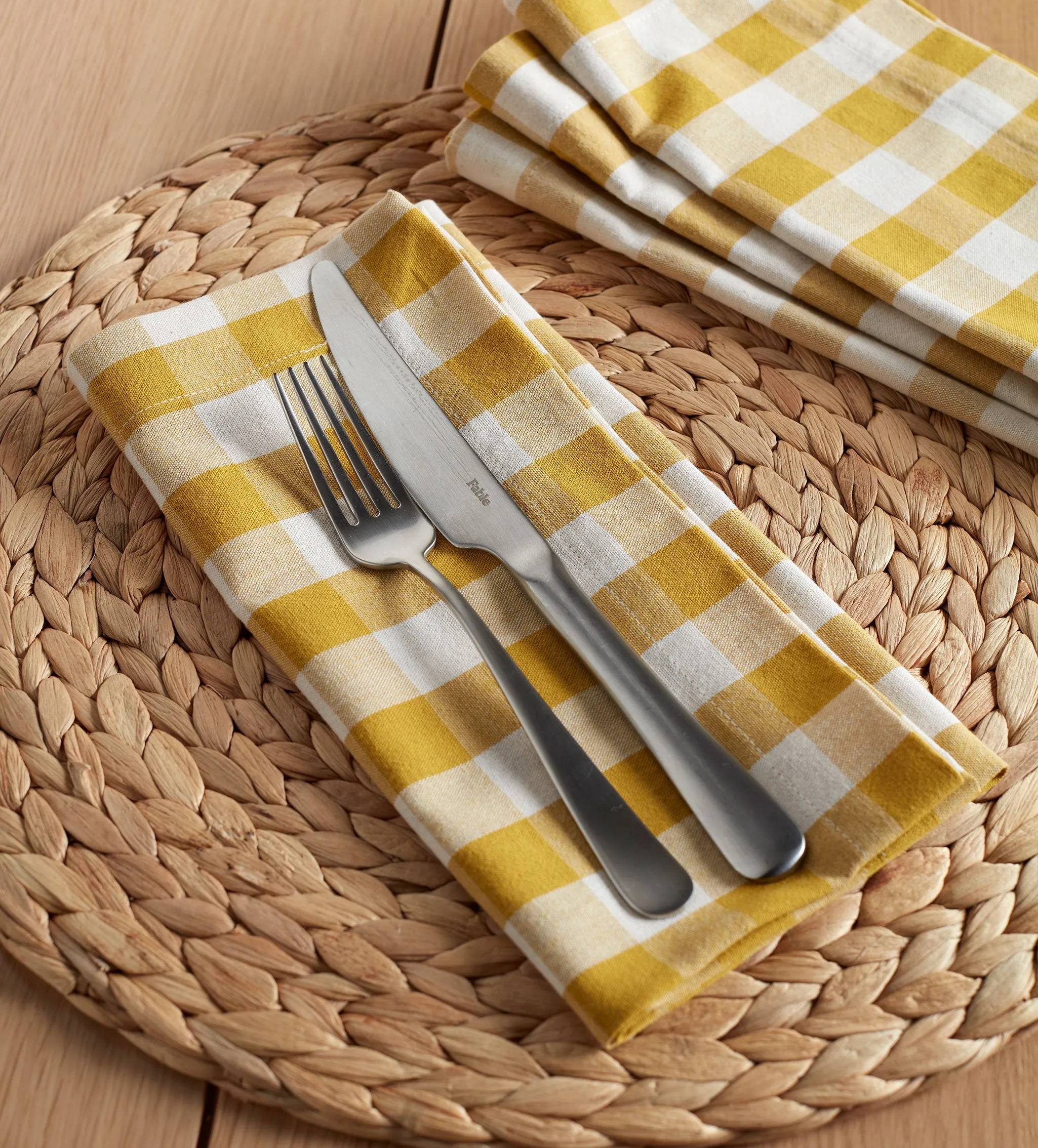 Heidi Organic Cotton Napkins Set of 4 - Saffron product