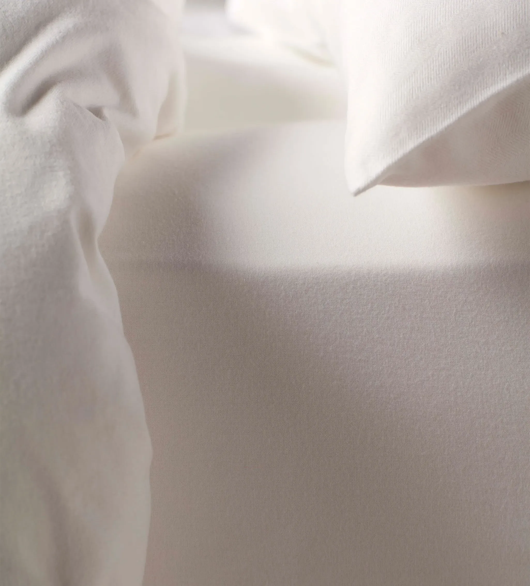Henry Brushed Organic Cotton Fitted Sheet - White product