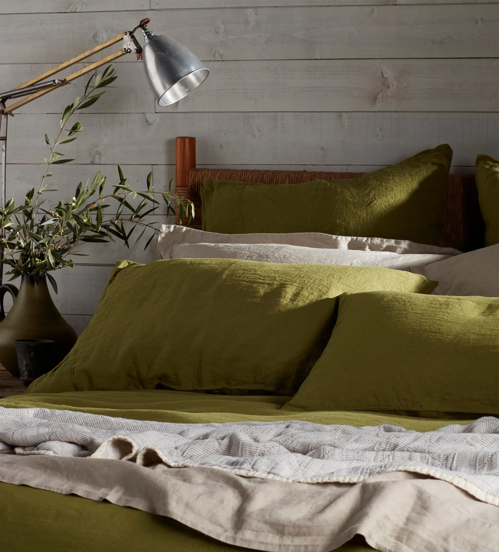 Housewife Pillowcase - Moss Green, Linen product