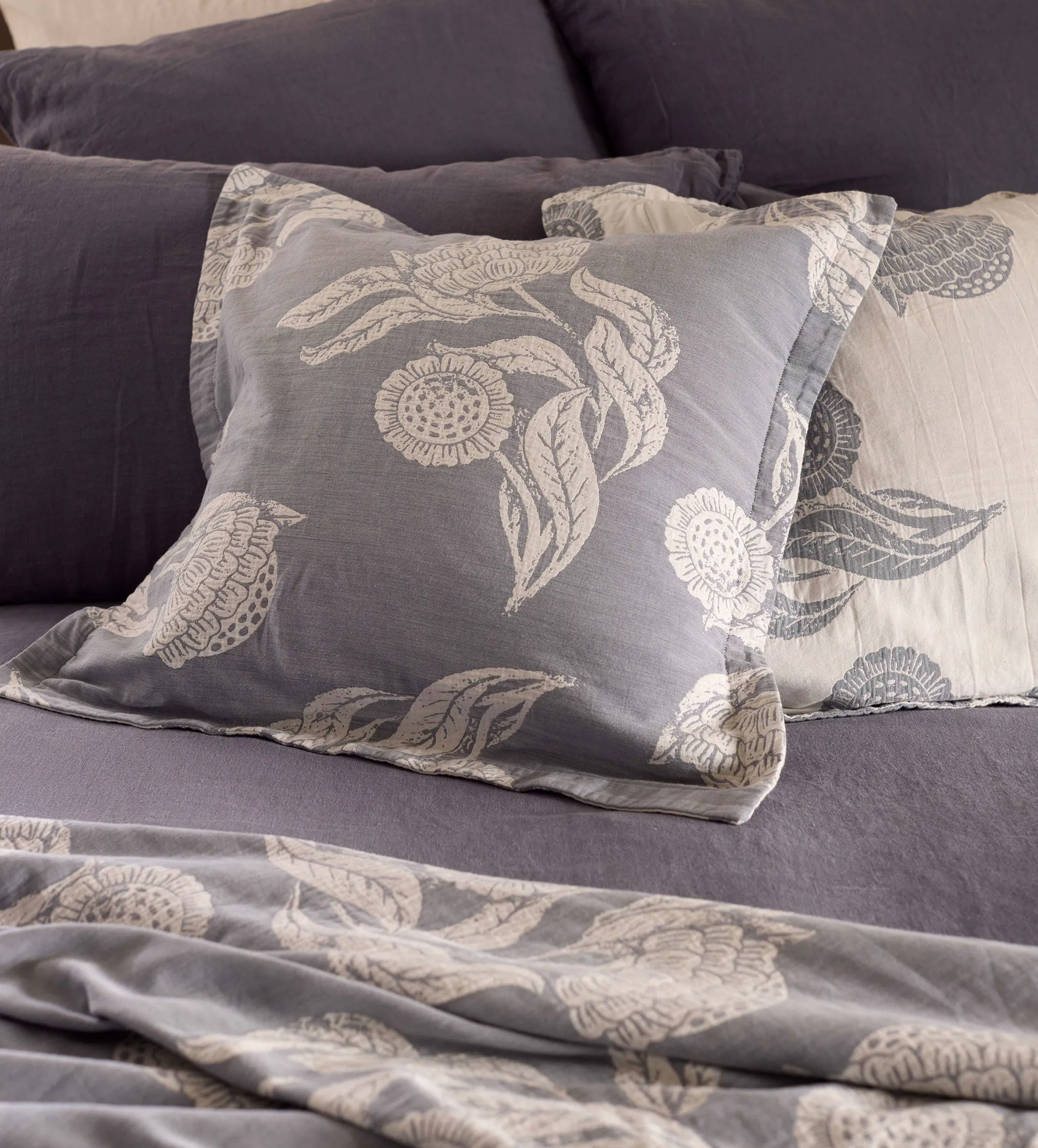 Iona Cushion Cover - French Blue, Cotton product