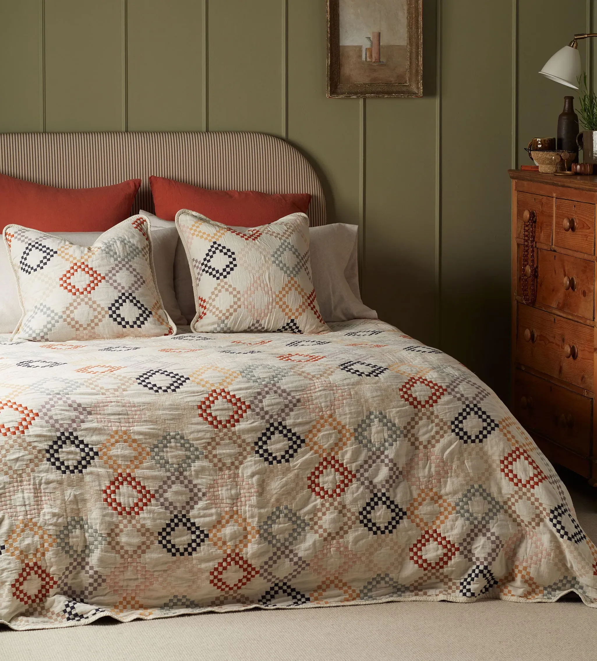 Jolene Quilted Throw - Multicolour, Cotton product