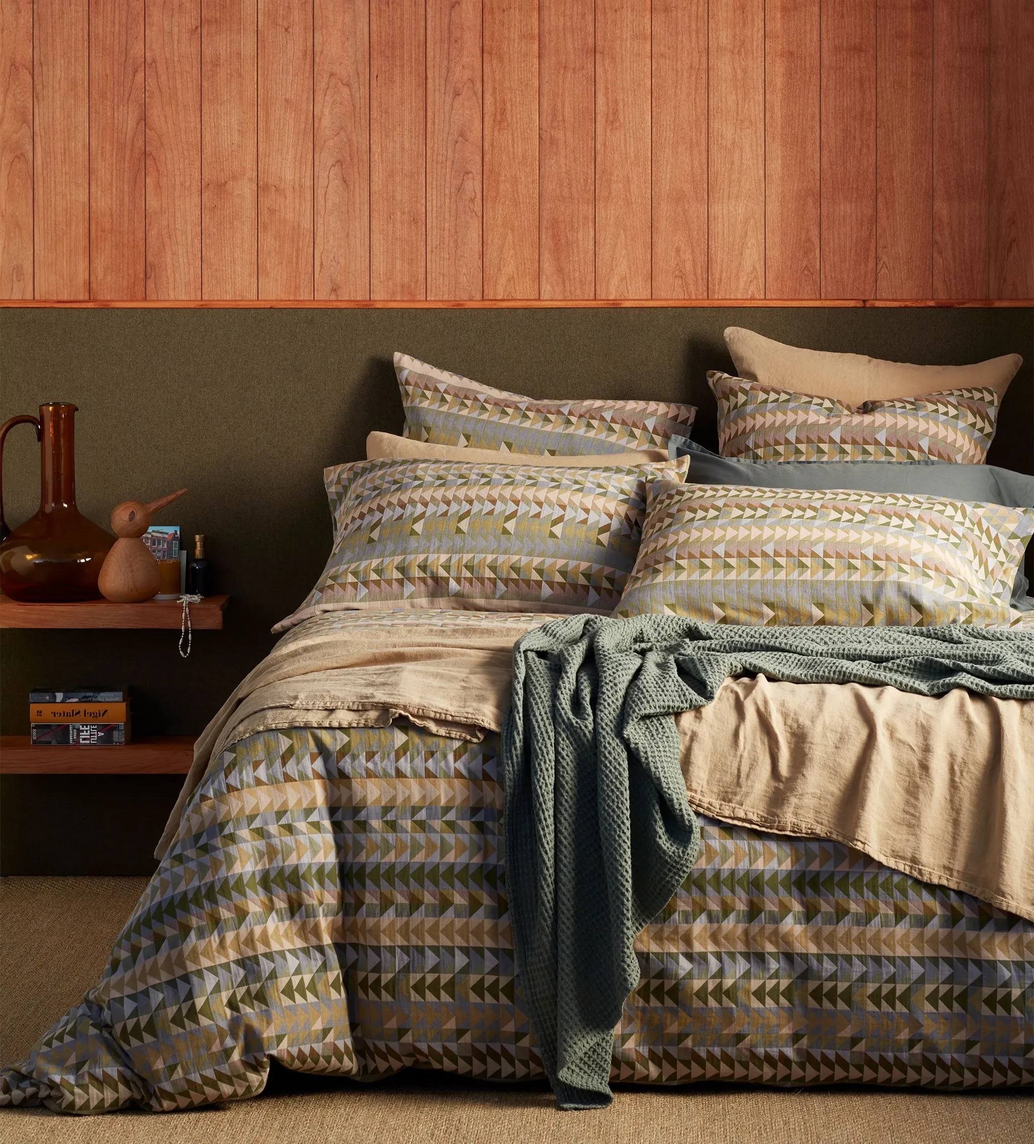 Jude Duvet Cover - Green, 100% Cotton product