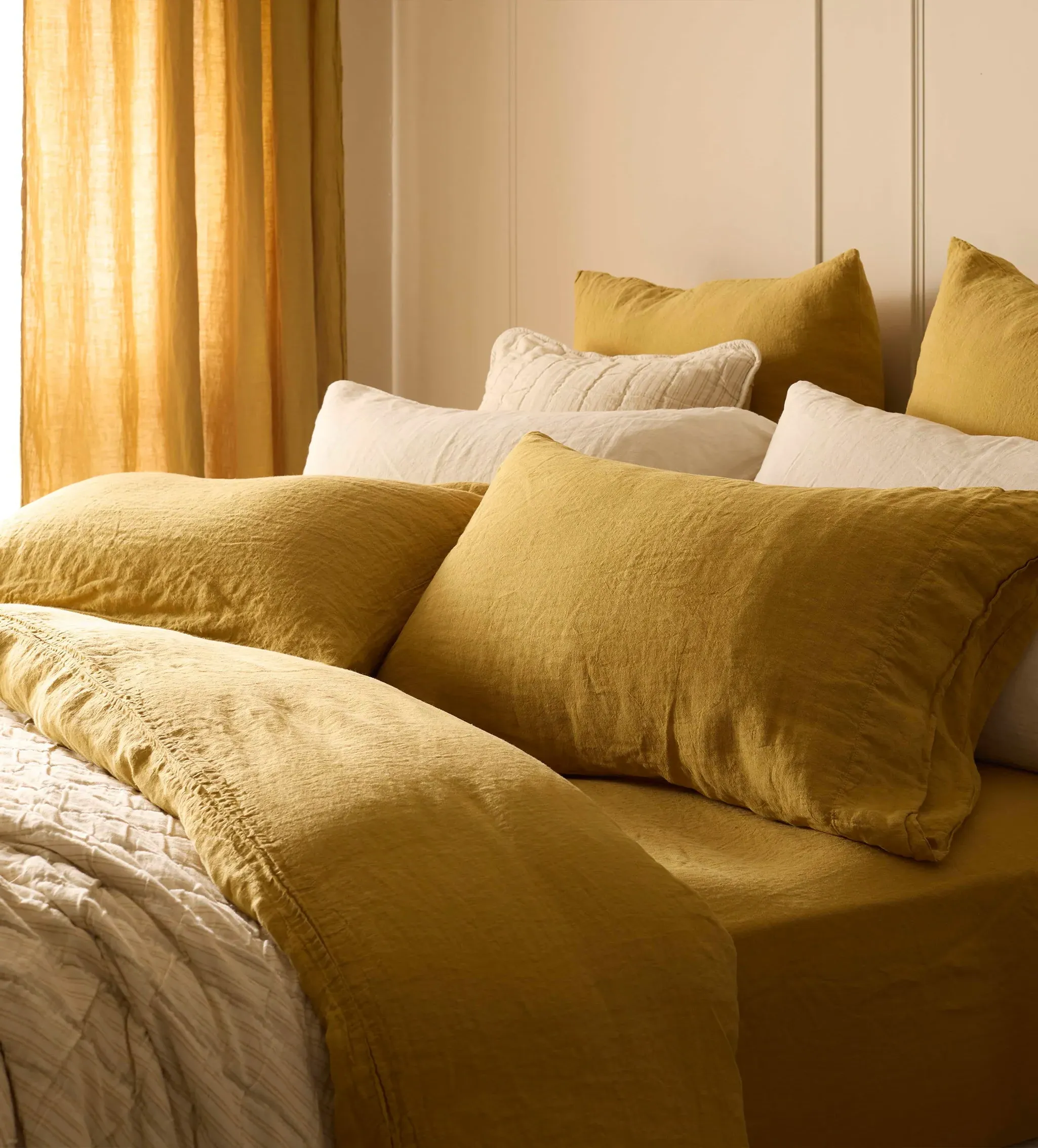Linen Pillowcase - Honey Yellow, Linen product